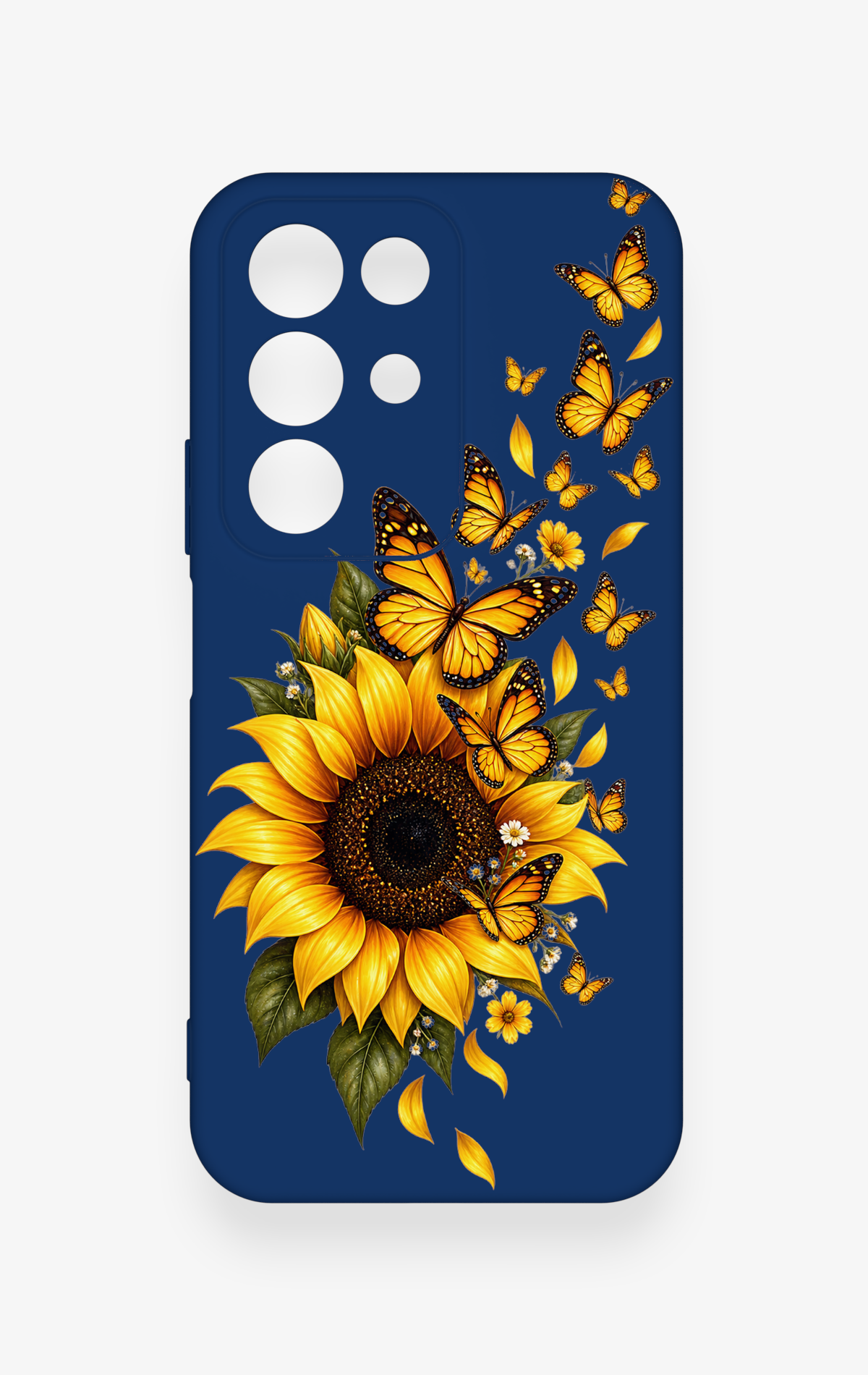 Realme C85 5G Uyumlu Ayçiçeği Desenli Silikon Kılıf