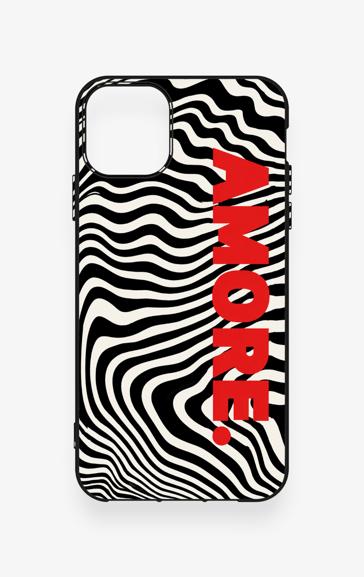 iPhone 11 Pro Max Uyumlu Zebra Amore Desenli Silikon Kılıf