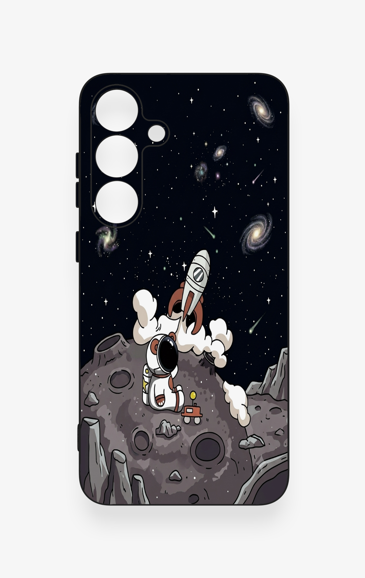 Samsung S25 Plus Uyumlu Uzay Astronot Desenli Silikon Kılıf