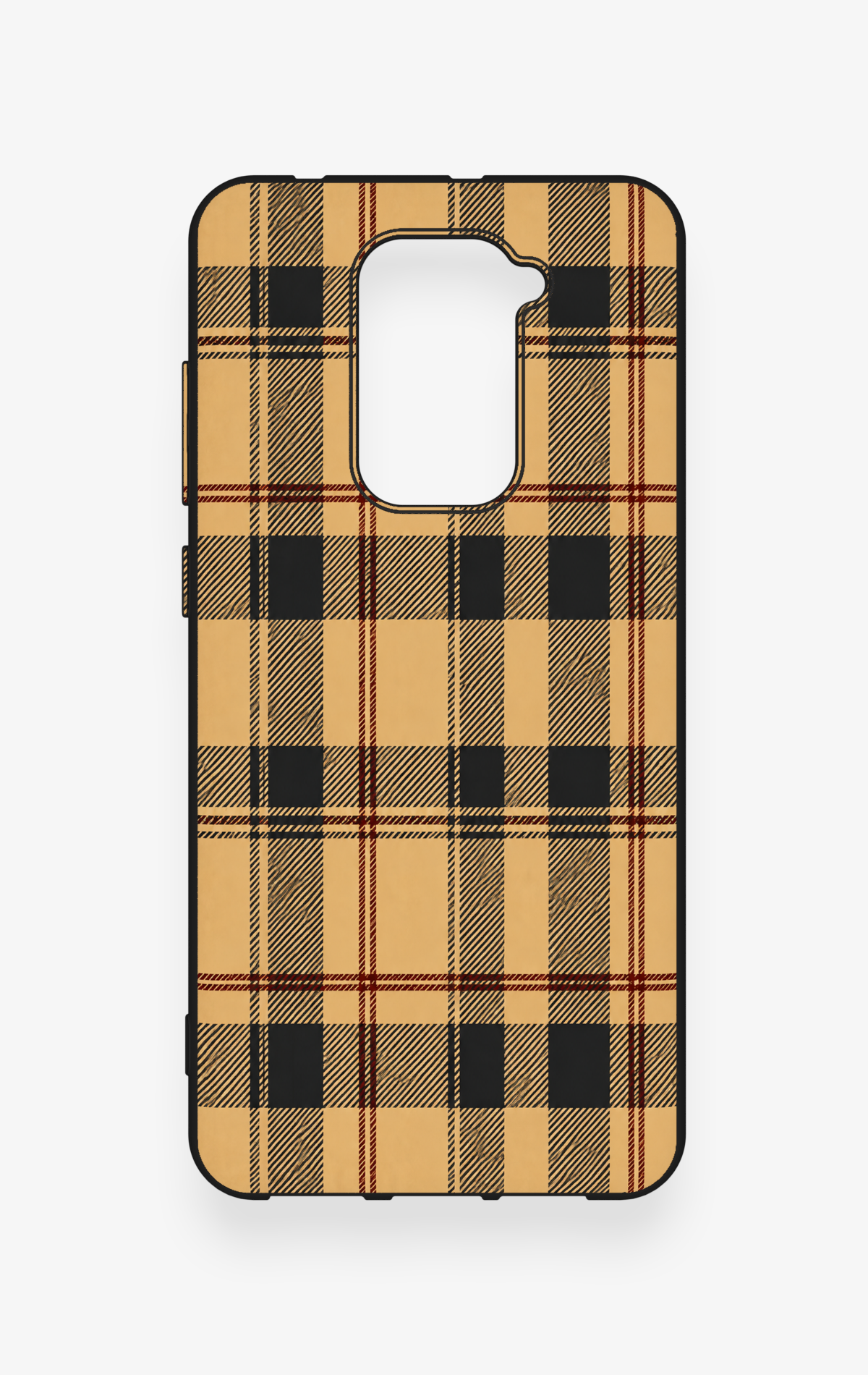 Redmi Note 9 Uyumlu Burberry Ekose Desenli Silikon Kılıf