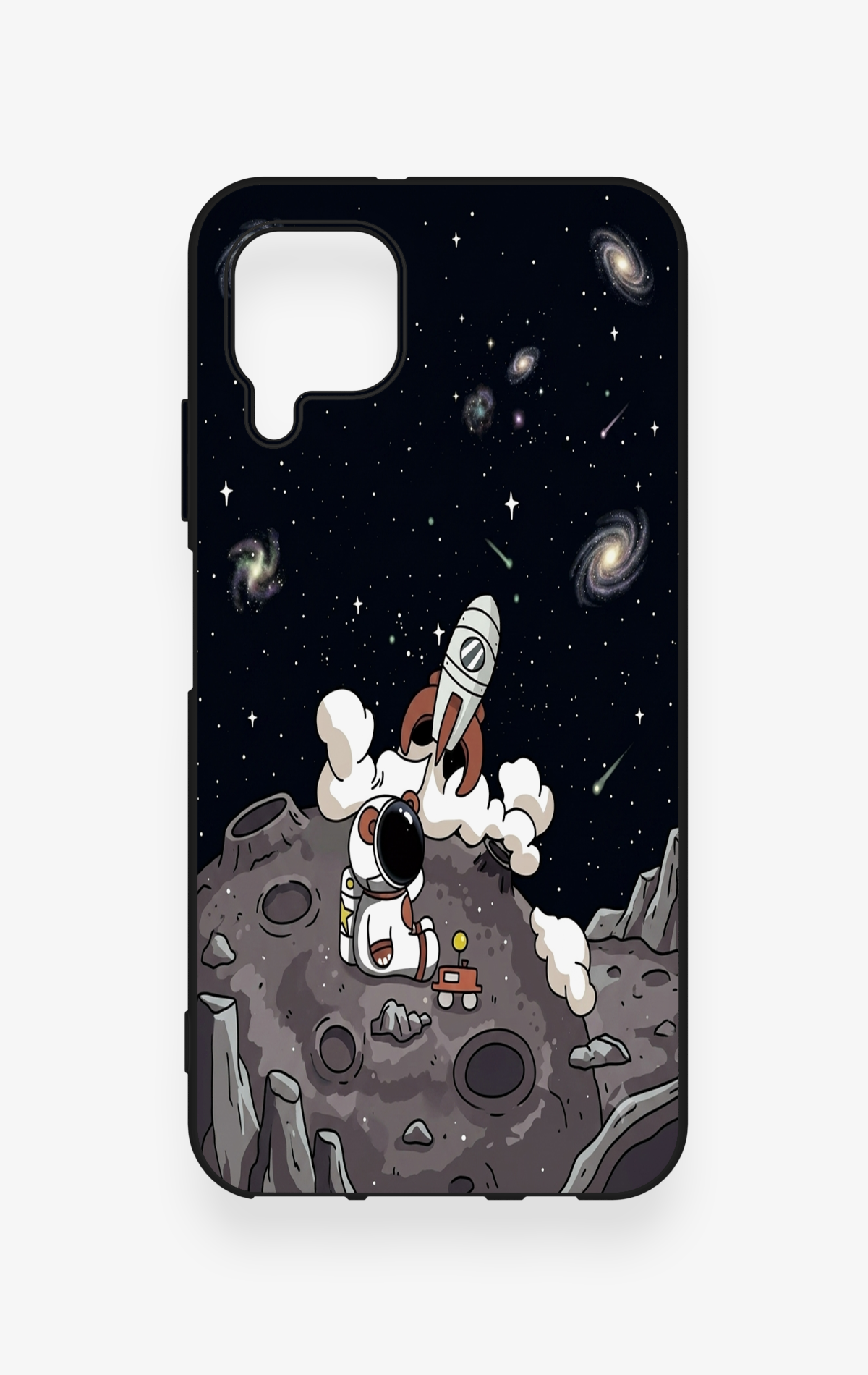 Huawei P40 Lite Uyumlu Uzay Astronot Desenli Silikon Kılıf