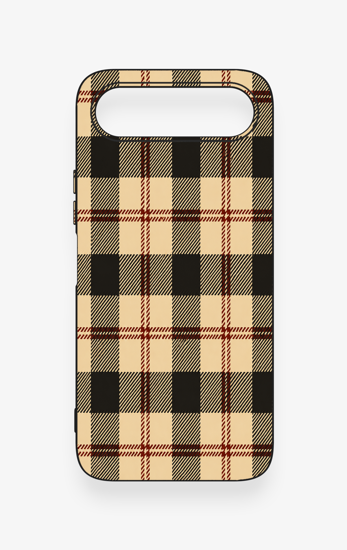 Tecno Spark 50 5G Uyumlu Krem Ekose Desenli Silikon Kılıf