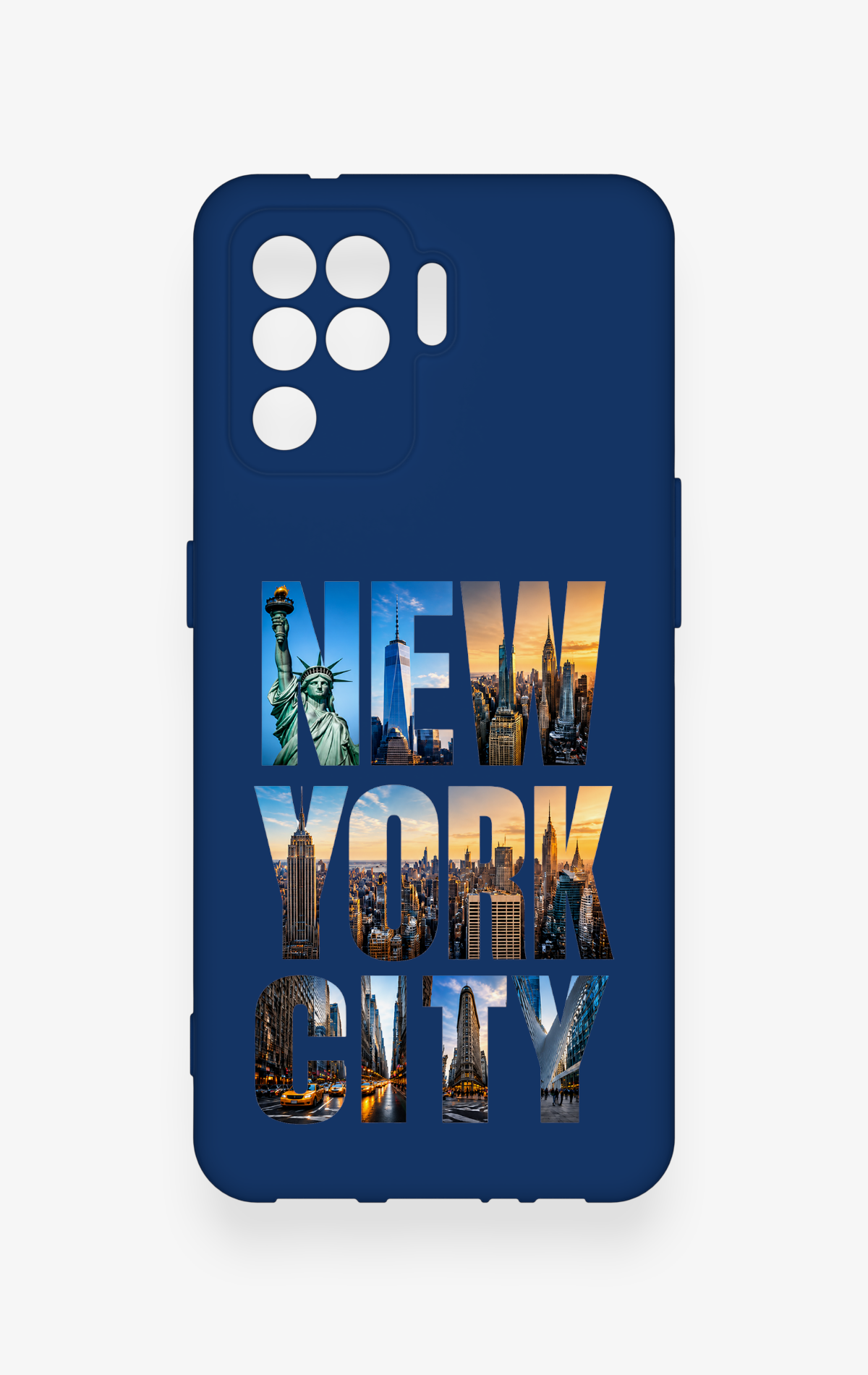 Oppo Reno 5 Lite Uyumlu New York City Desenli Silikon Kılıf