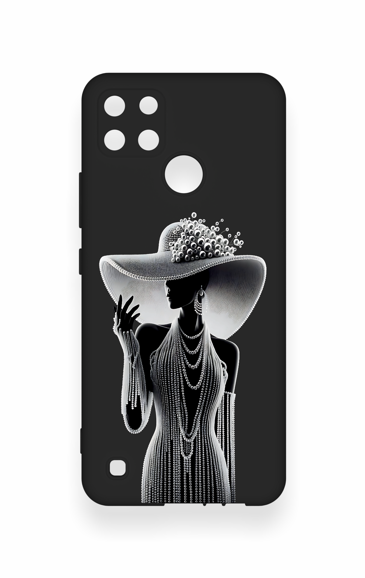 Realme C21Y Uyumlu Lady Desenli Silikon Kılıf