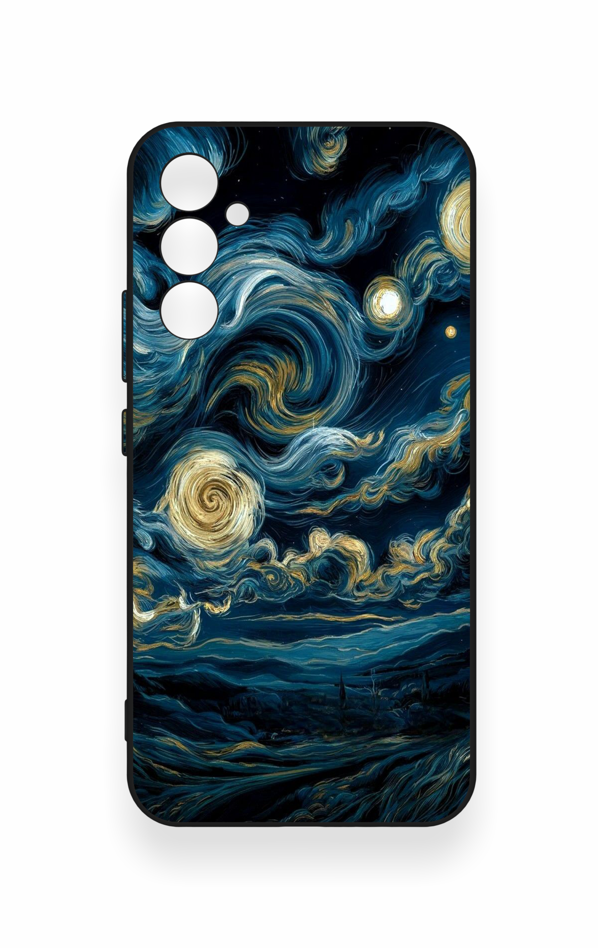 Samsung A34 Uyumlu Yıldızlı Gece Desenli Silikon Kılıf