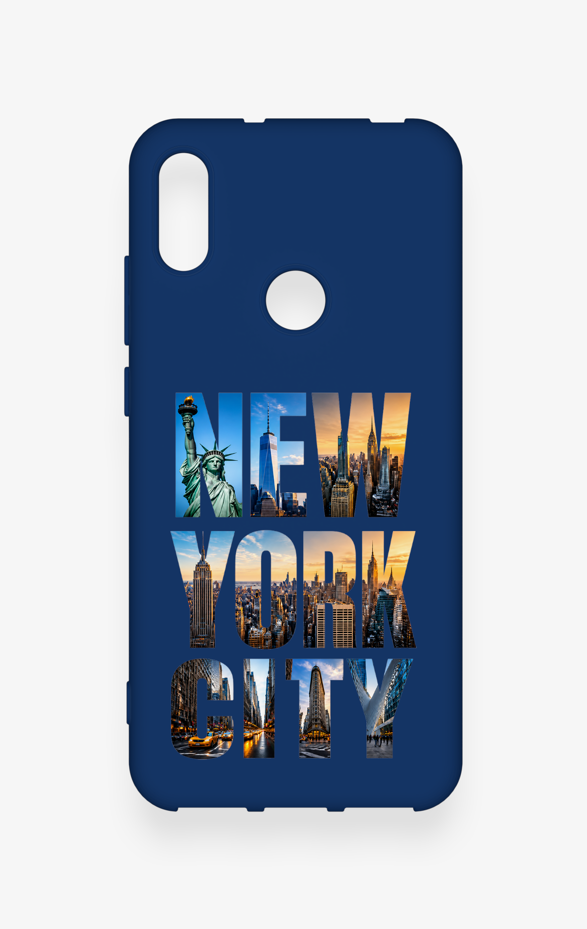 Huawei Y6 2019 Uyumlu New York City Desenli Silikon Kılıf
