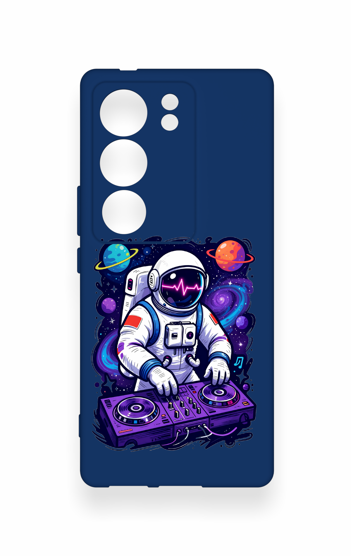 Vivo V29 Uyumlu Astronot DJ Desenli Silikon Kılıf