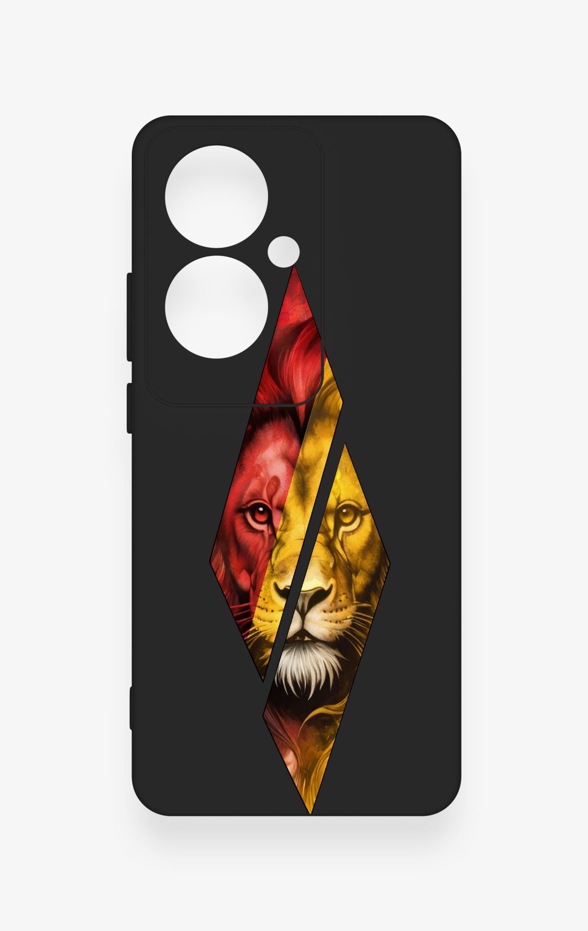 Oppo Reno 11F Uyumlu Kesik Aslan Desenli Silikon Kılıf