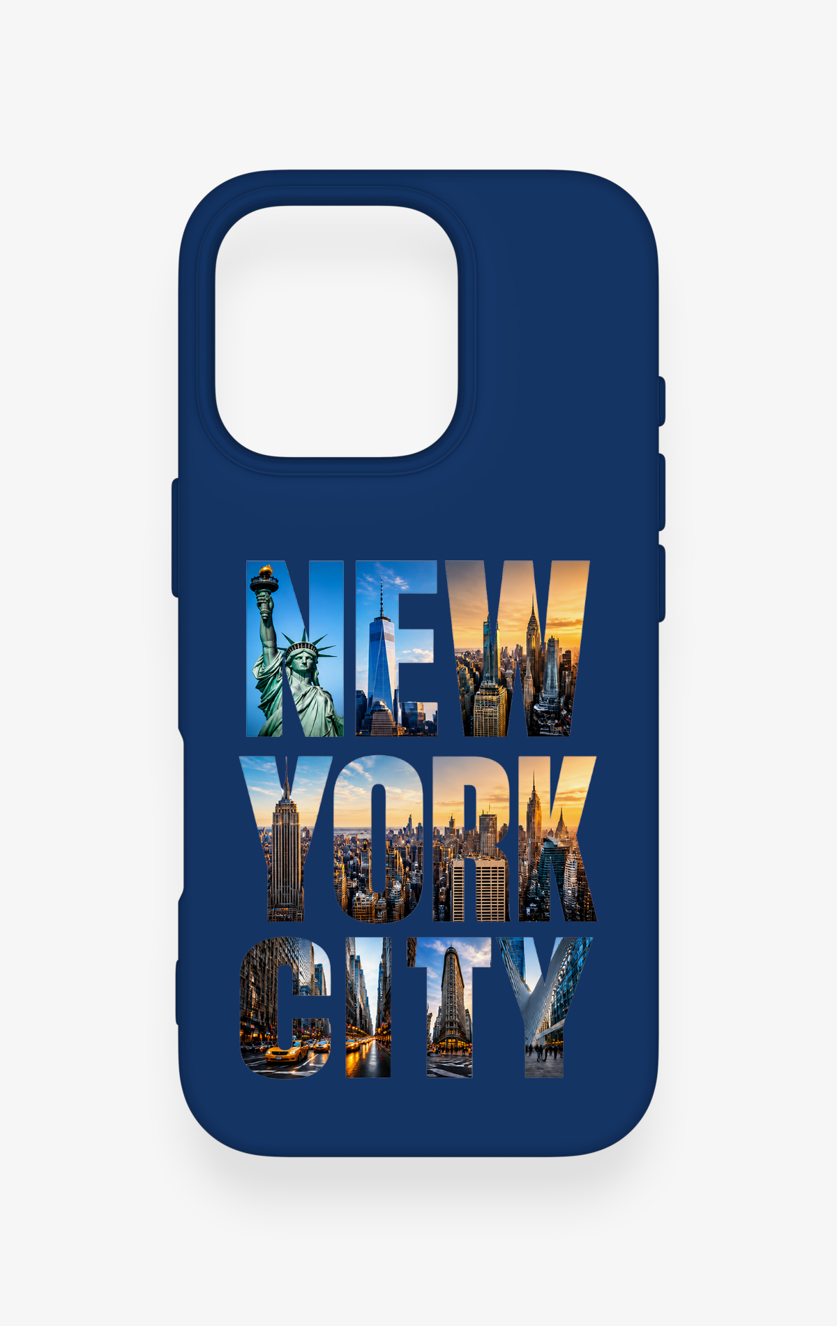 iPhone 16 Pro Uyumlu New York City Desenli Silikon Kılıf
