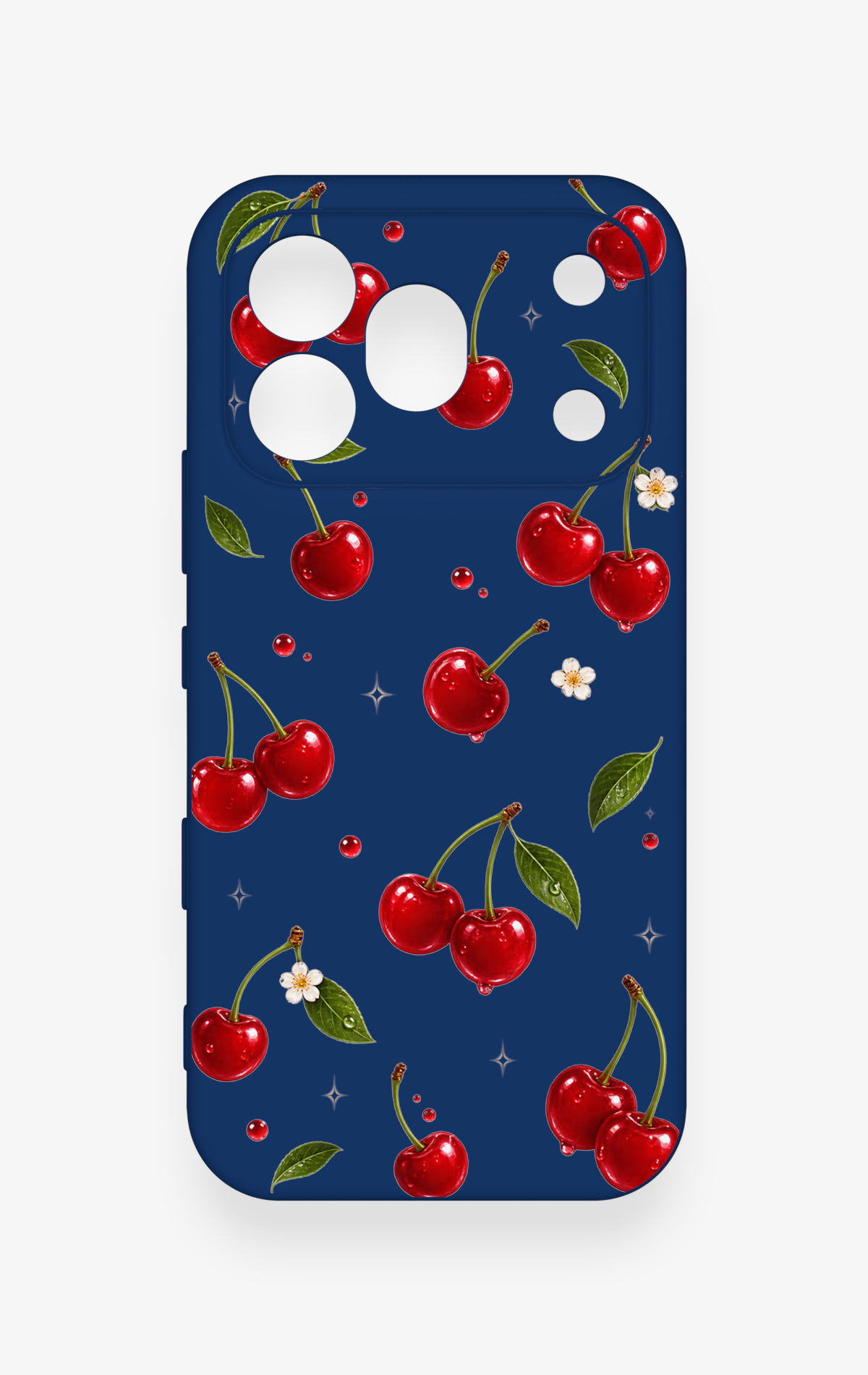 Honor 600 Pro Uyumlu Kiraz Papatya Desenli Silikon Kılıf