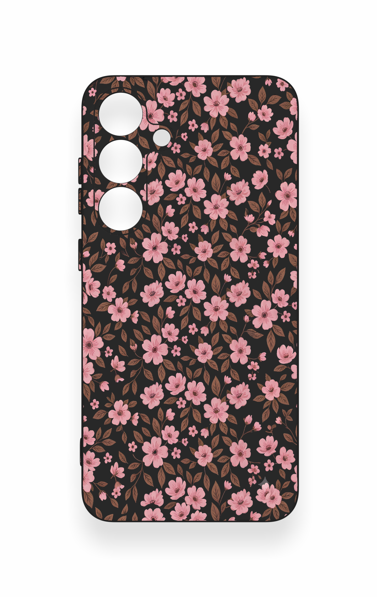 Samsung S25 Plus Uyumlu Mini Pembe Çiçek Desenli Silikon Kılıf