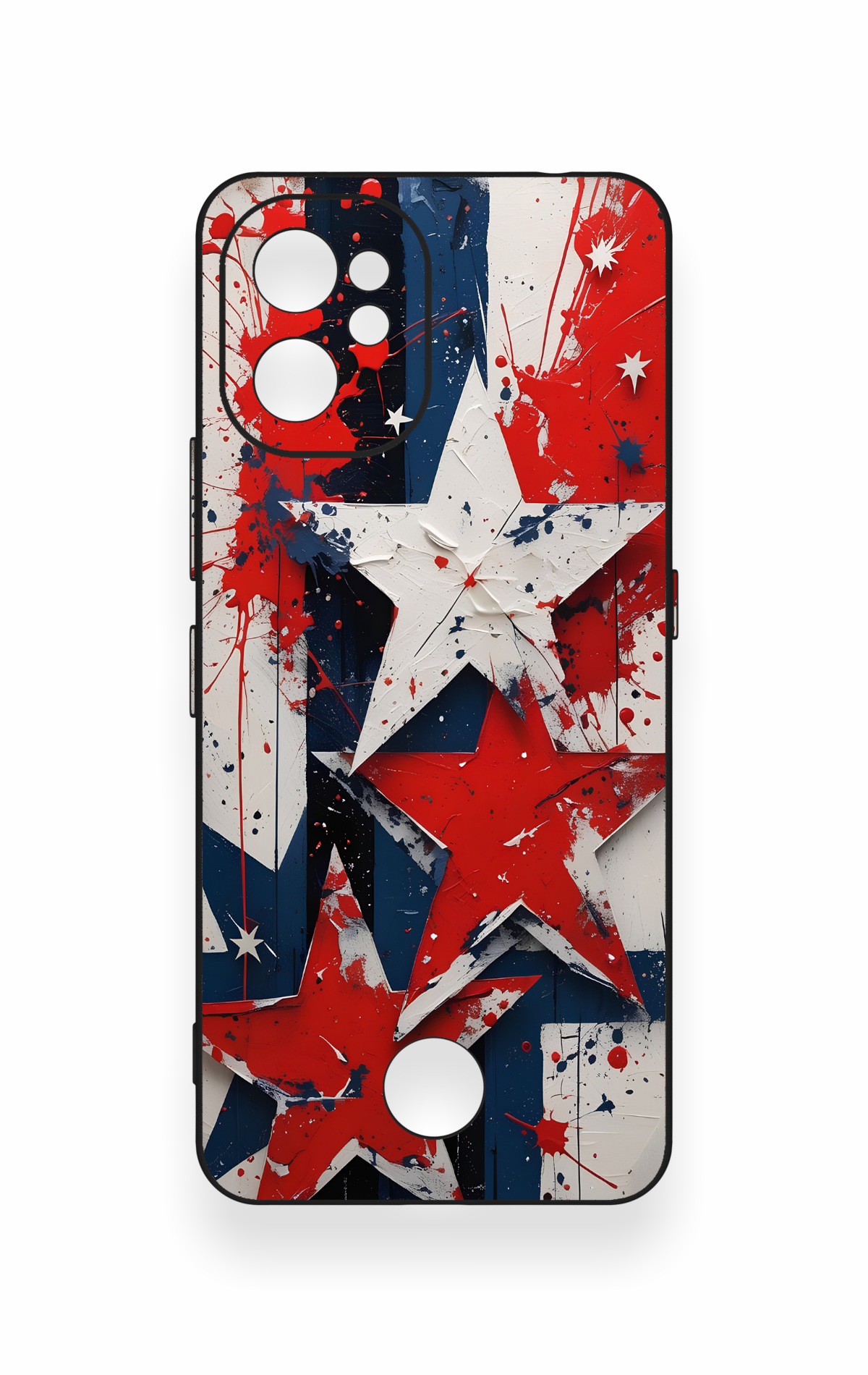 Reeder S19 Max Pro Uyumlu Star Flag Desenli Silikon Kılıf