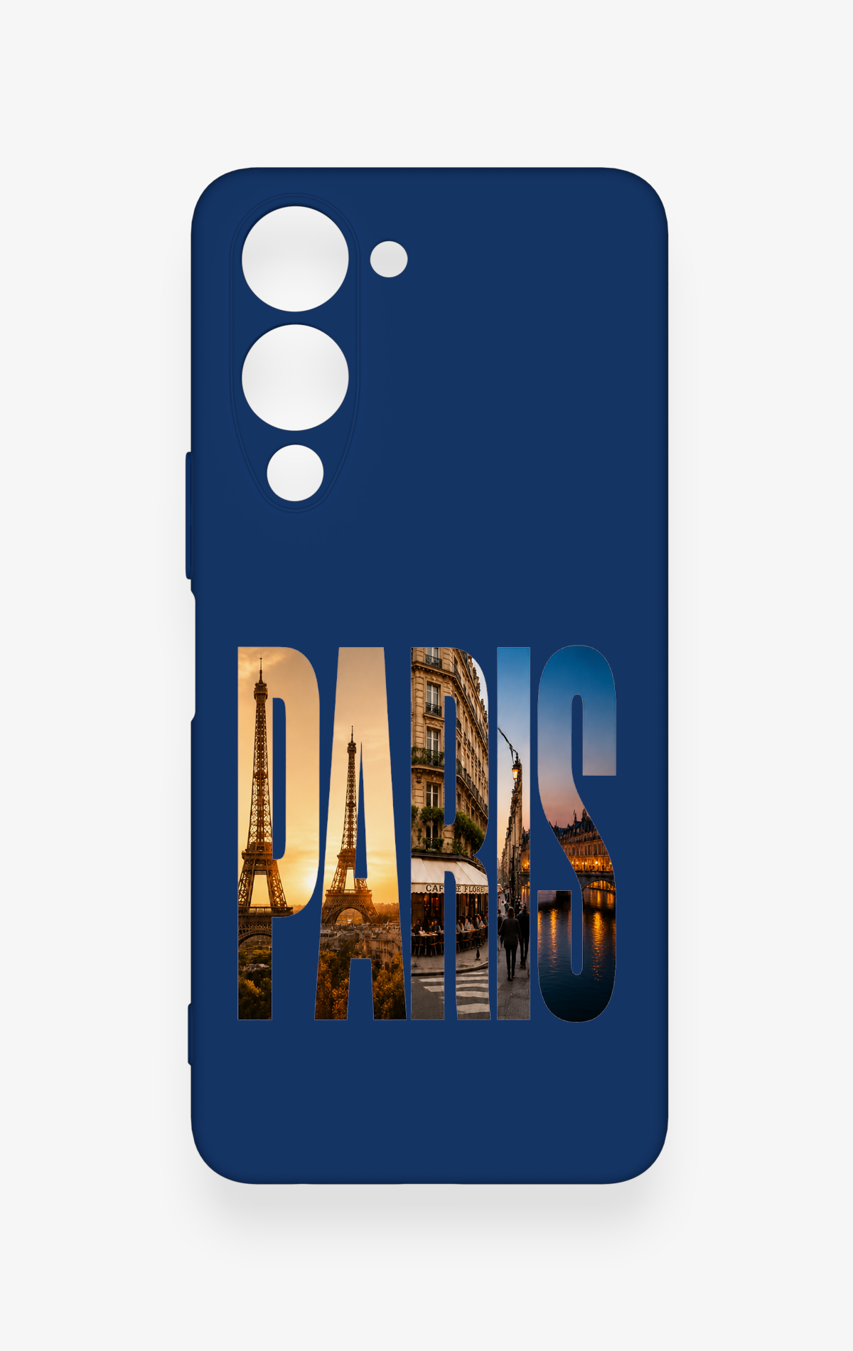 Vivo Y19 5G Uyumlu Paris Desenli Silikon Kılıf