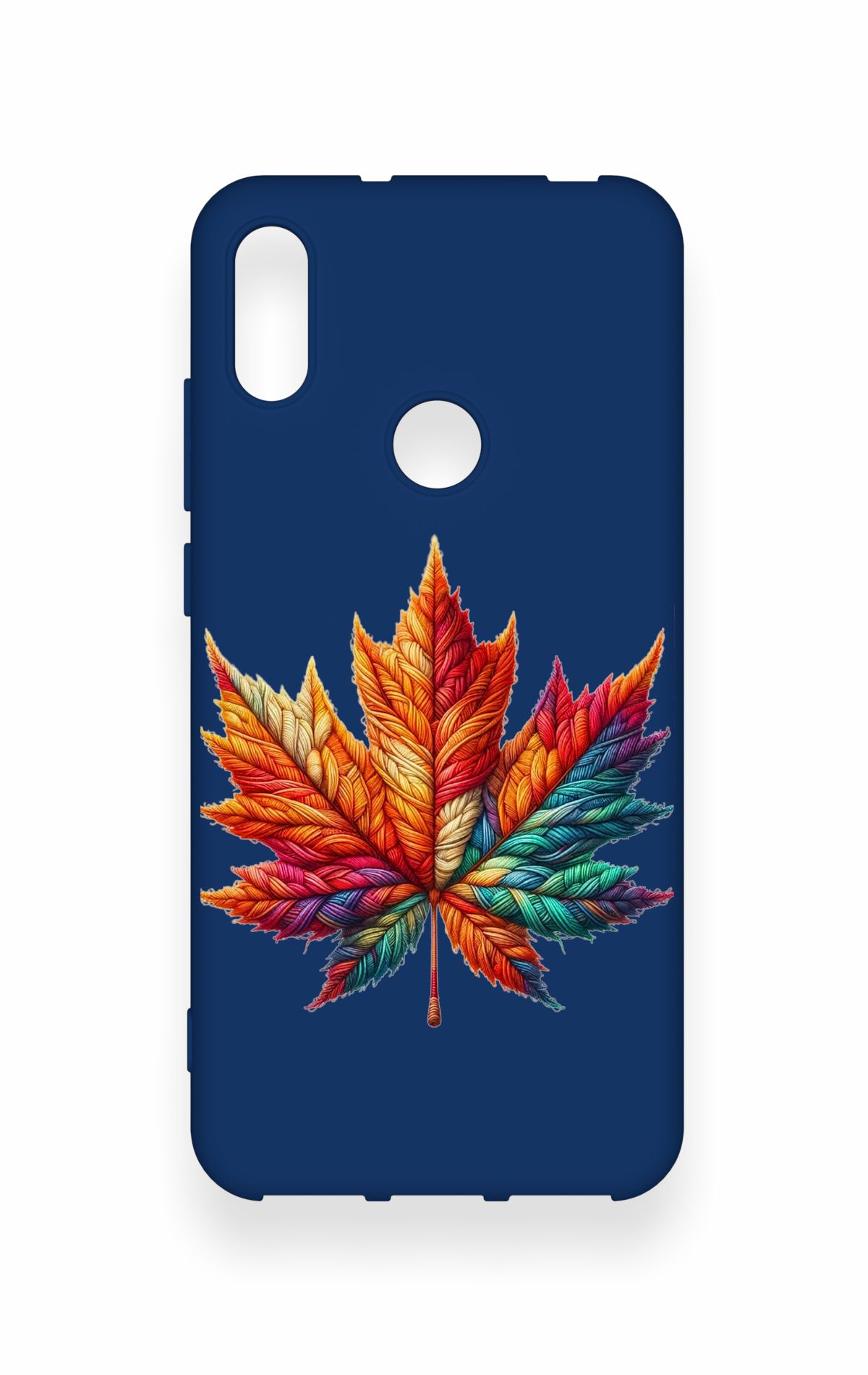 Huawei Y6 2019 Uyumlu Renkli Yaprak Desenli Silikon Kılıf
