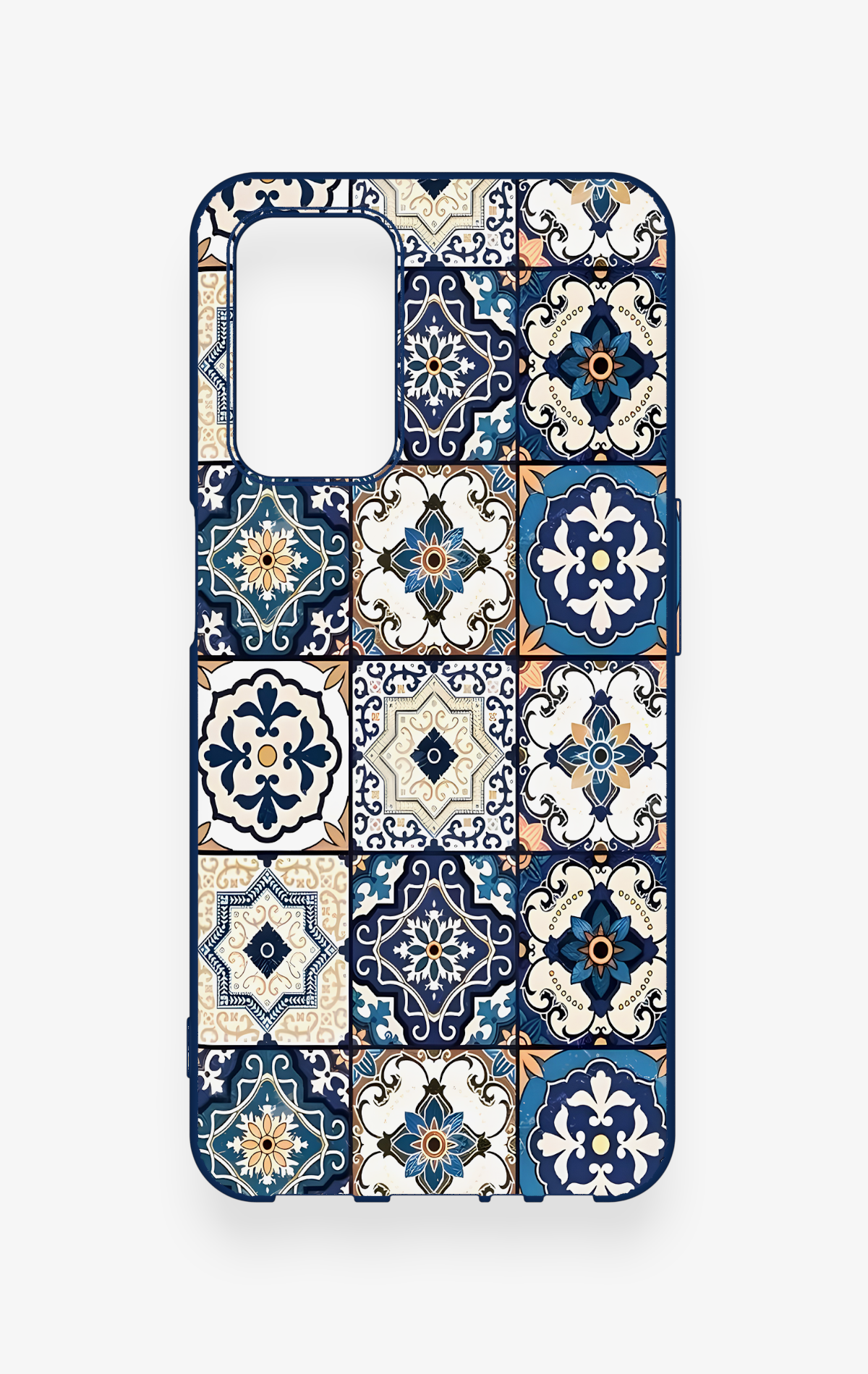 Oppo A55 Uyumlu Mozaik Çini Desenli Silikon Kılıf