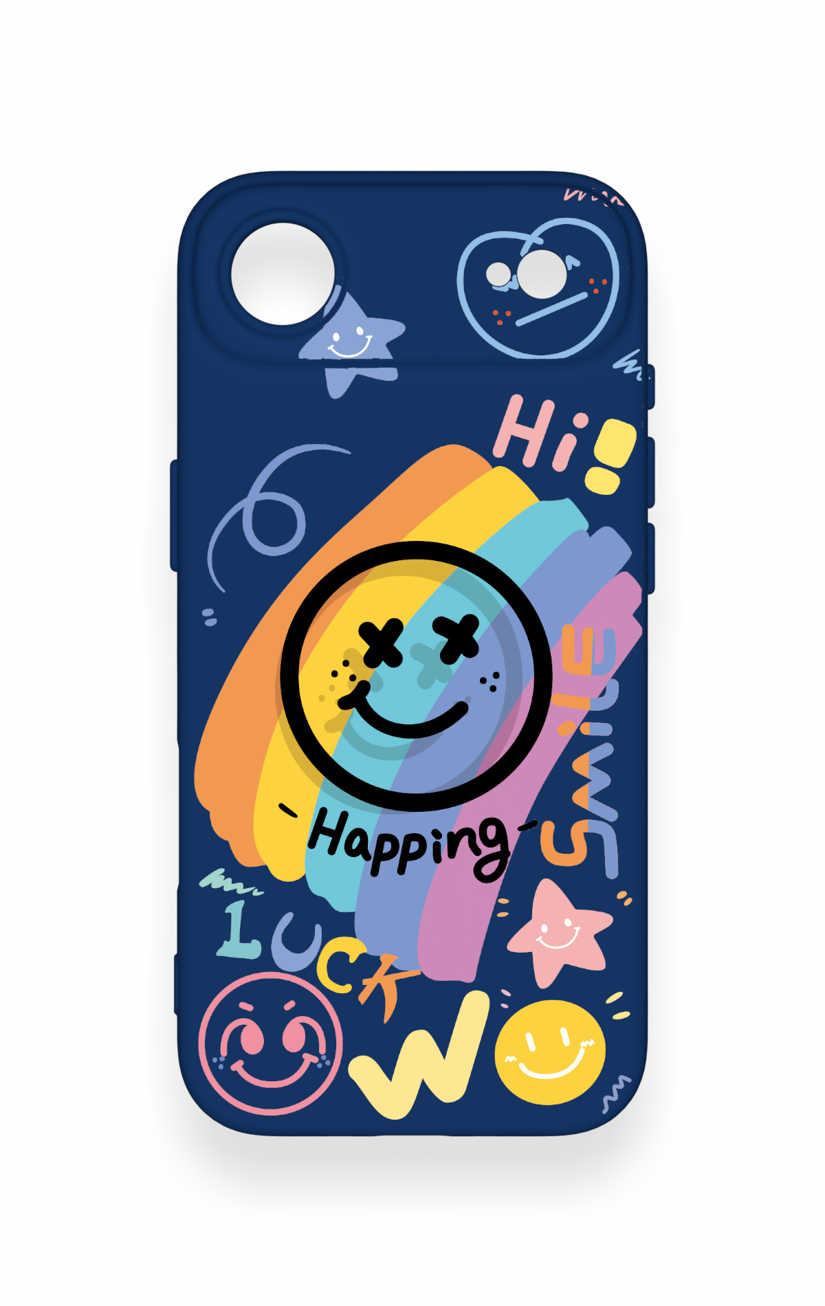 iPhone 17 Air Uyumlu Happing Smile Desenli Silikon Kılıf