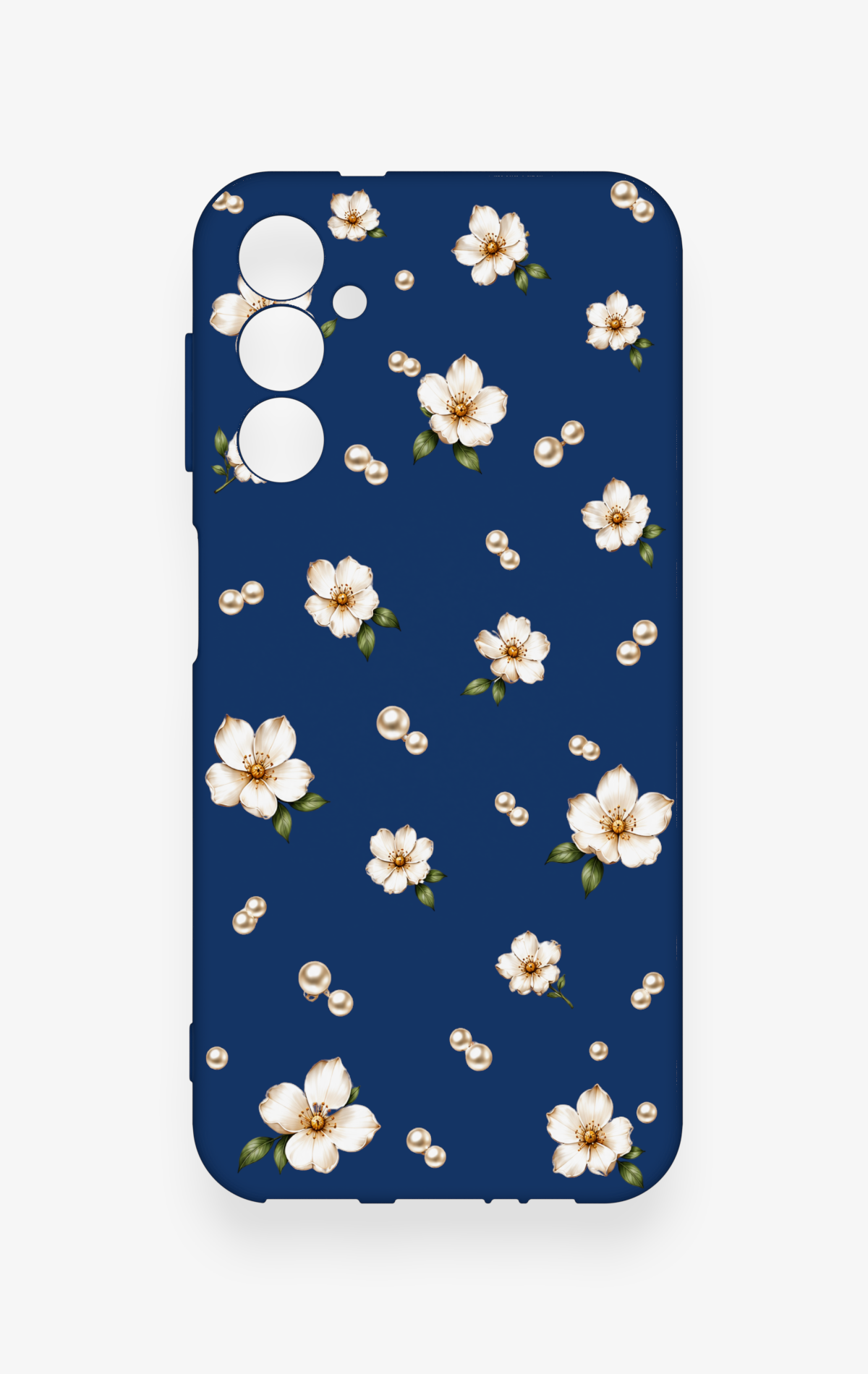 Samsung A14 Uyumlu Papatya İnci Desenli Silikon Kılıf