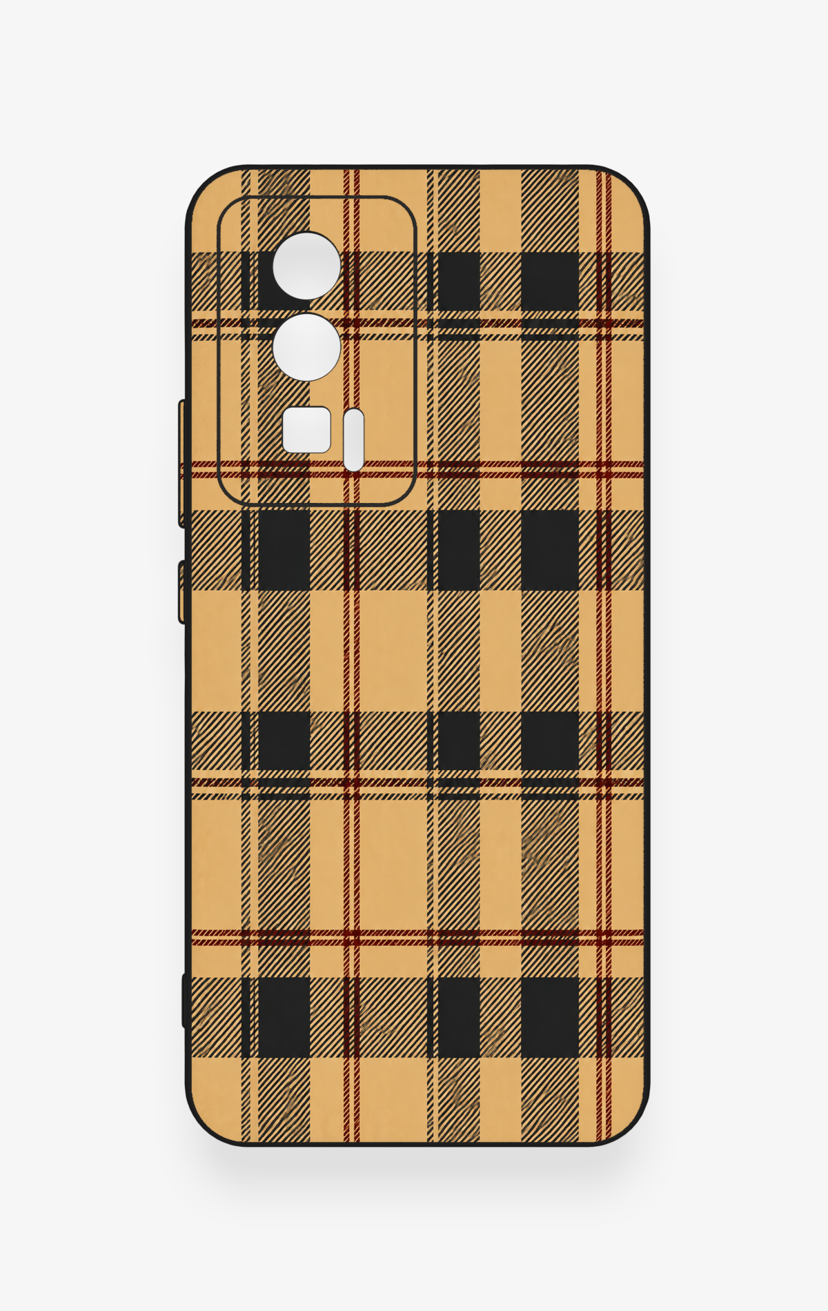 Poco F5 Pro Uyumlu Burberry Ekose Desenli Silikon Kılıf