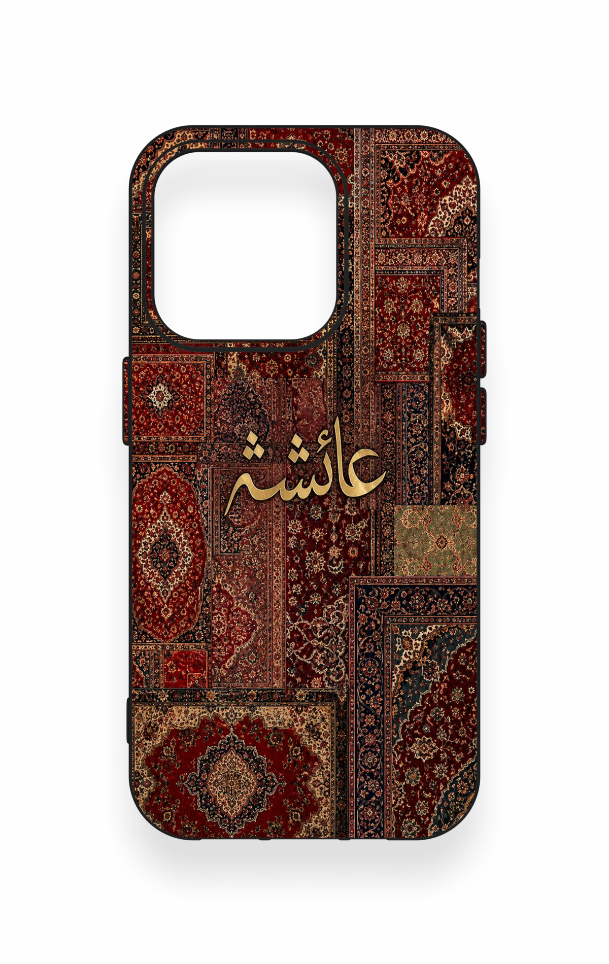 iPhone 15 Pro Uyumlu Vintage Halı Desenli Silikon Kılıf