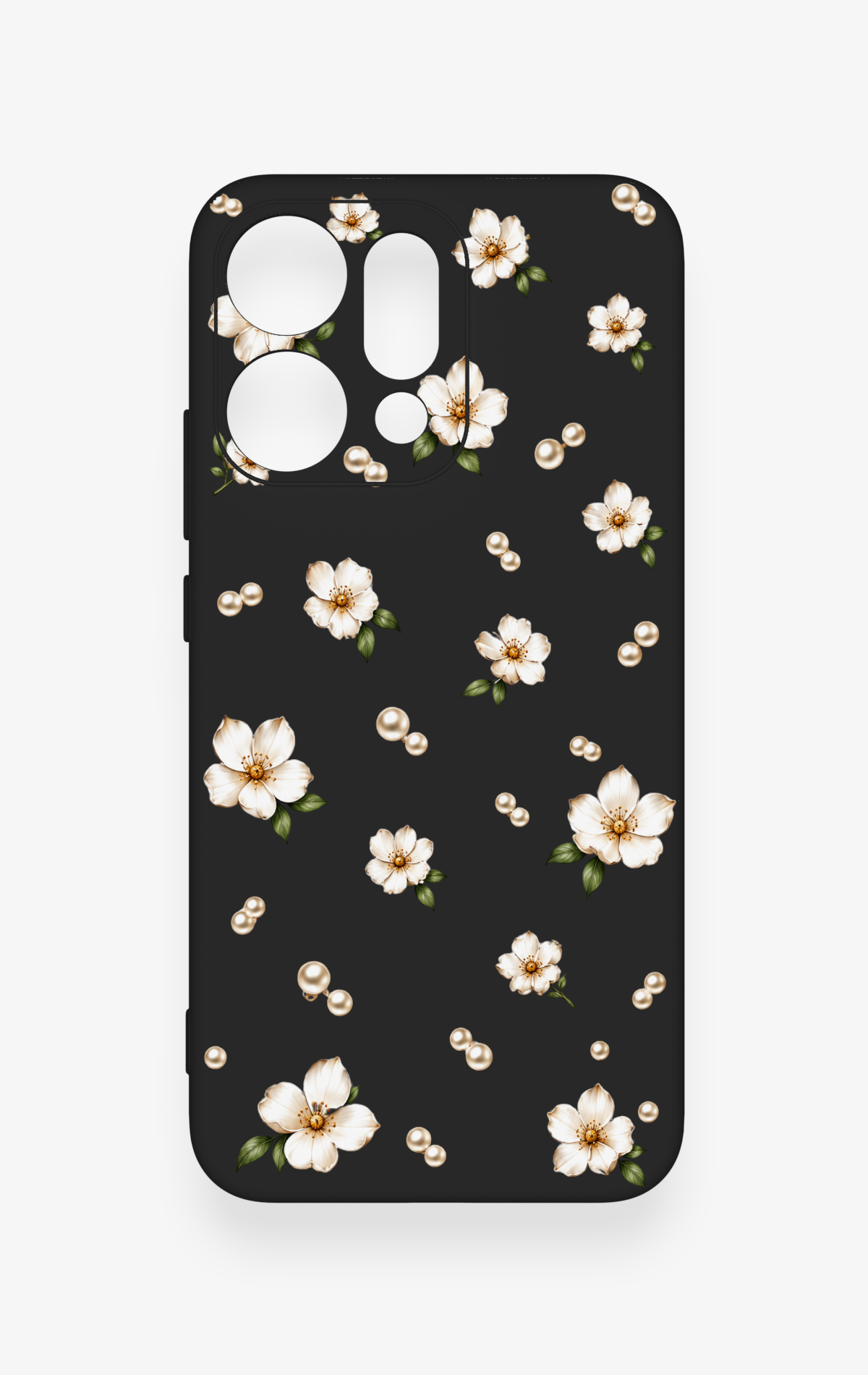 Oppo Reno 14 Uyumlu İnci Papatya Desenli Silikon Kılıf