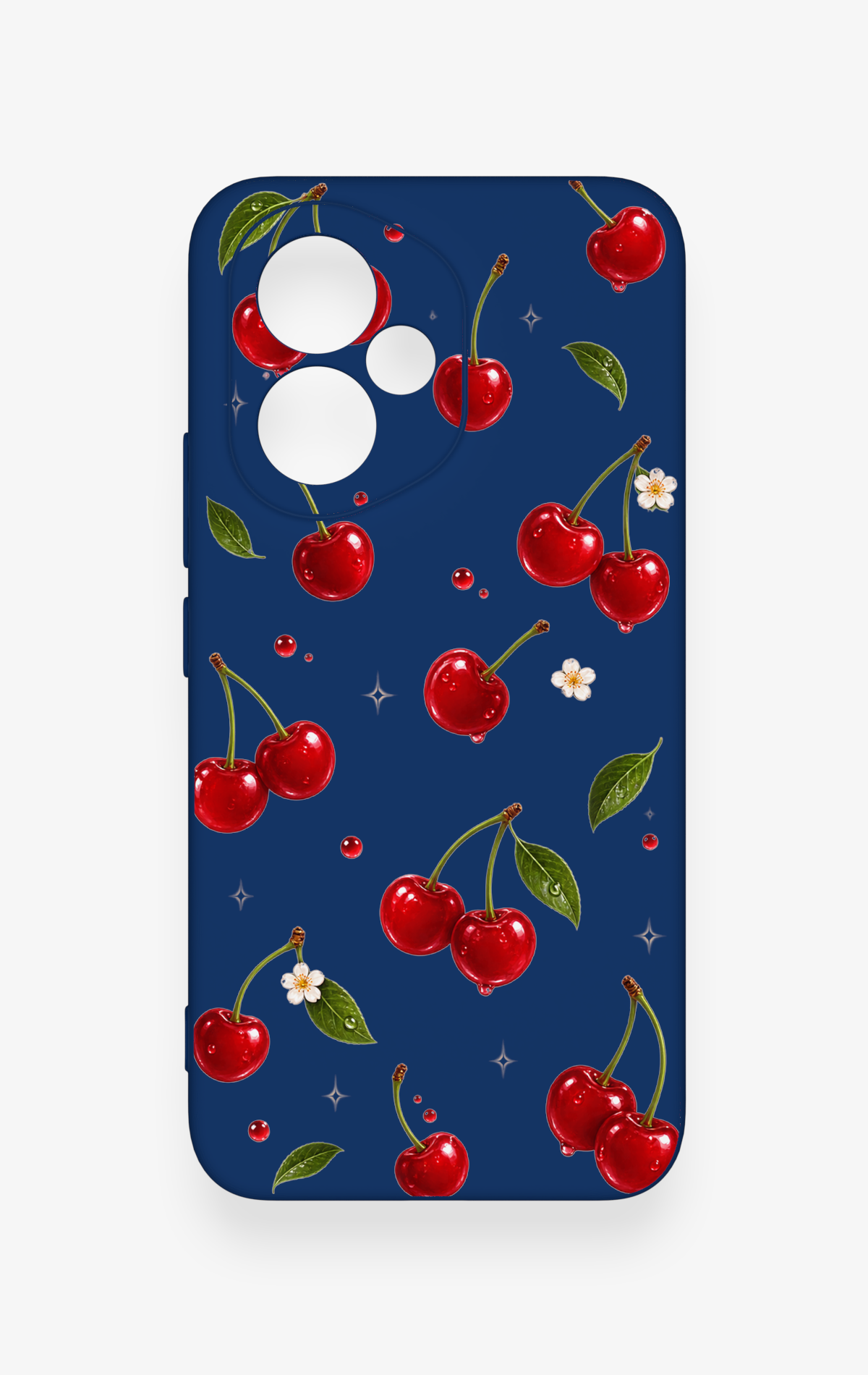 Honor 400 Uyumlu Kiraz Papatya Desenli Silikon Kılıf