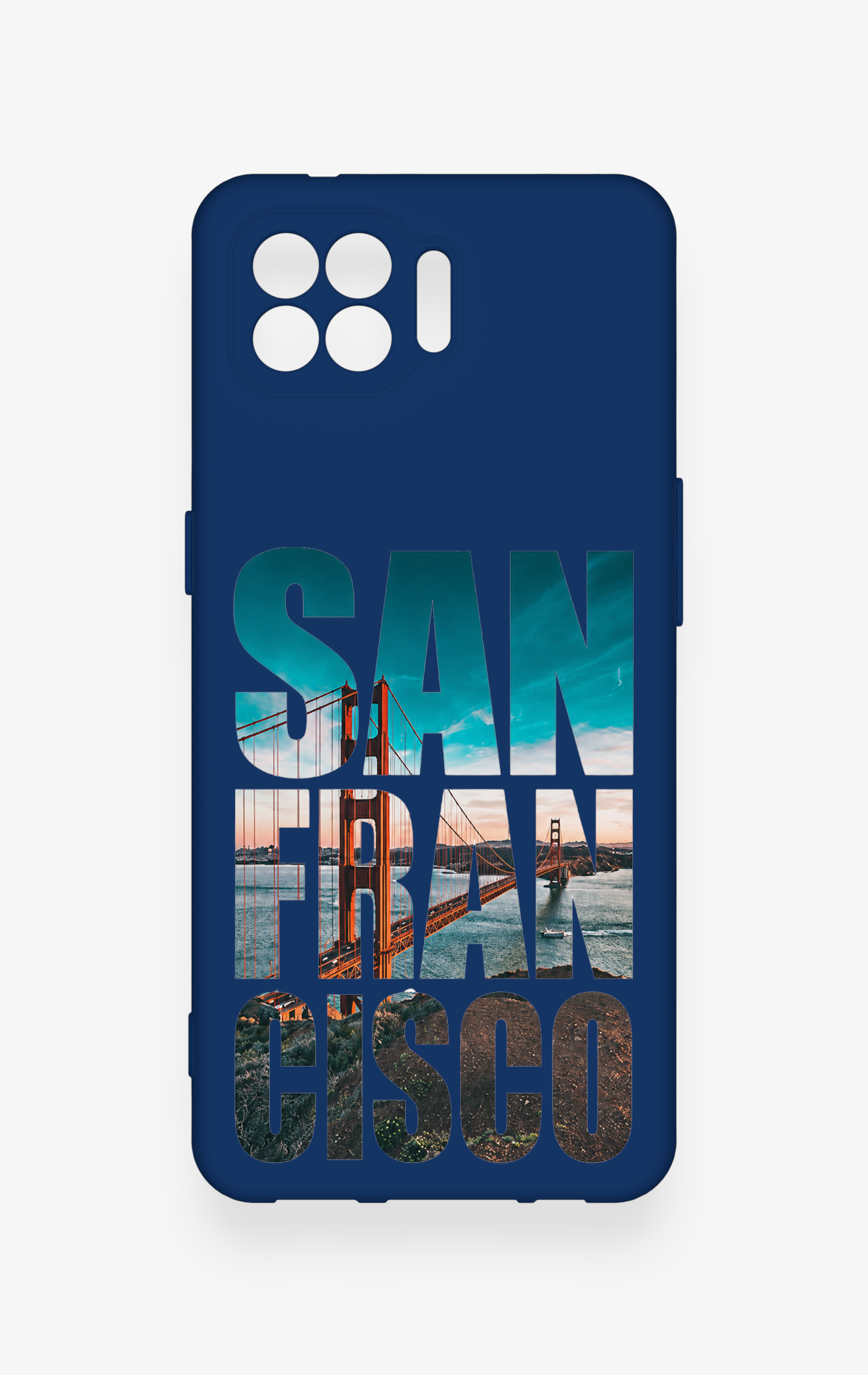 Oppo Reno 4 Lite Uyumlu San Francisco Desenli Silikon Kılıf