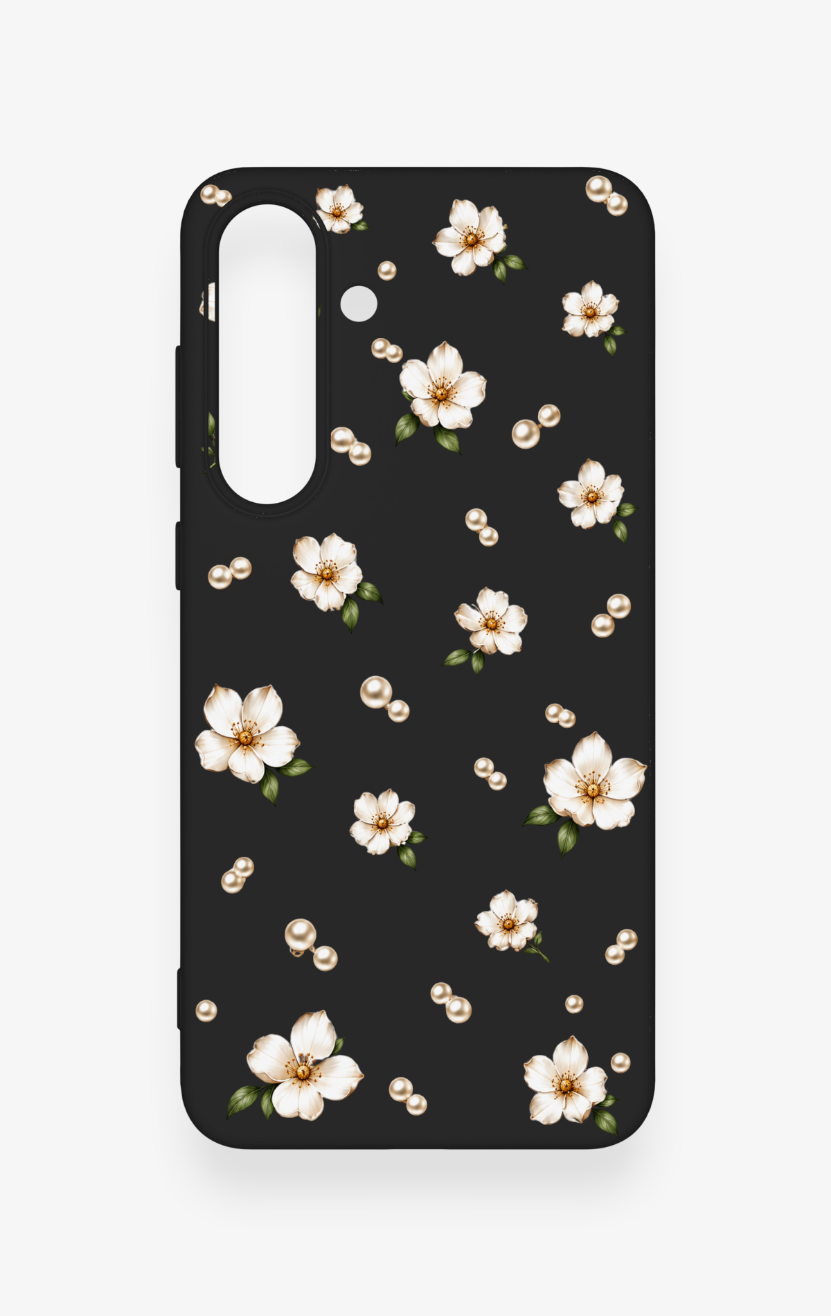 Samsung S25Fe Uyumlu İnci Papatya Desenli Silikon Kılıf