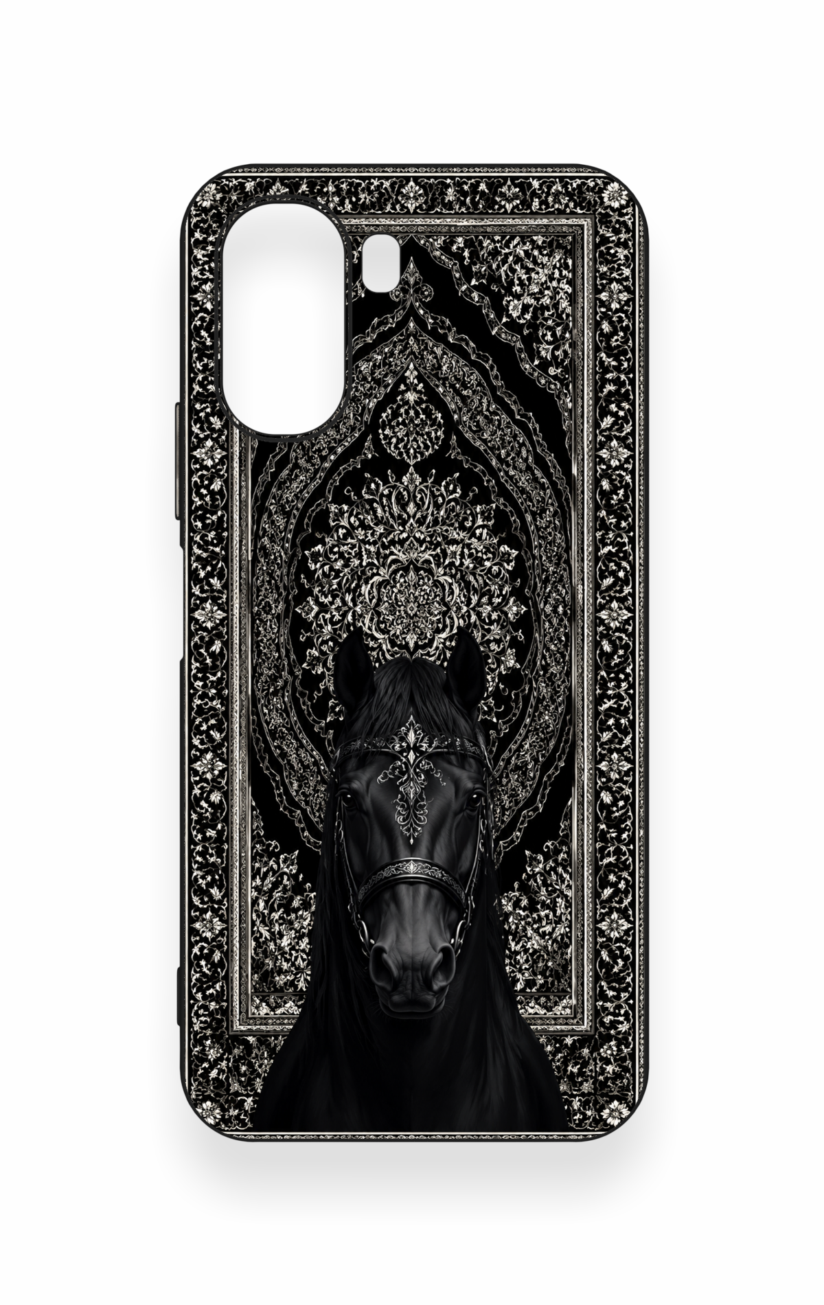 Oppo A6T Uyumlu Etnik At Figürü Desenli Silikon Kılıf