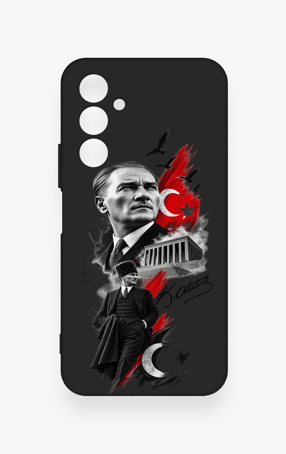 Samsung A54 Uyumlu Atatürk Anıtkabir Desenli Silikon Kılıf
