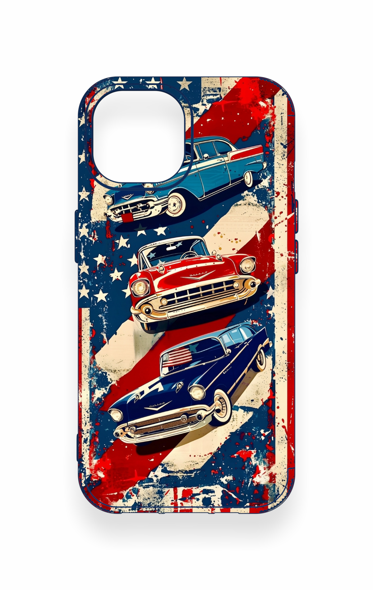 iPhone 15 Uyumlu Amerikan Chevrolet Desenli Silikon Kılıf