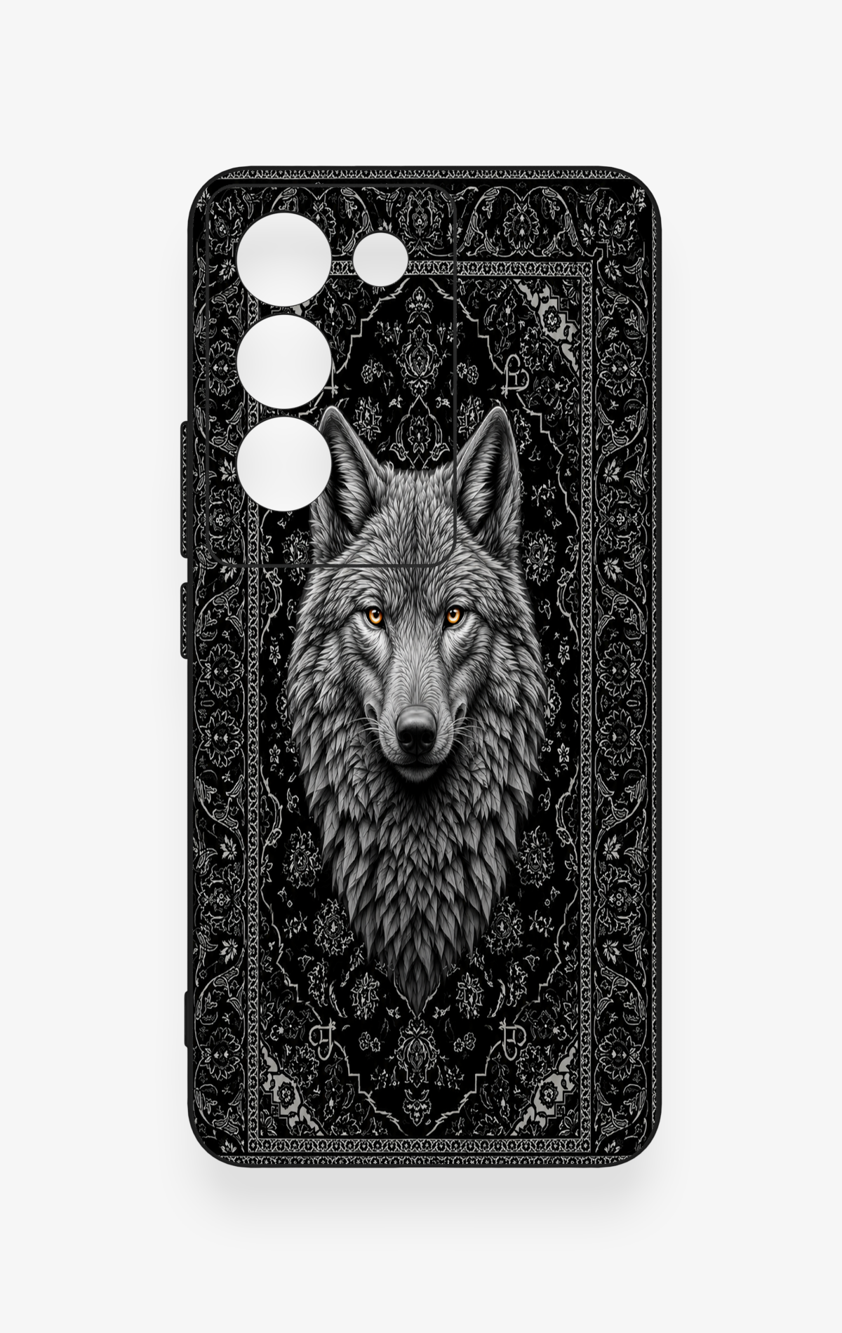 Vivo V30 Lite Uyumlu Etnik Kurt Desenli Silikon Kılıf
