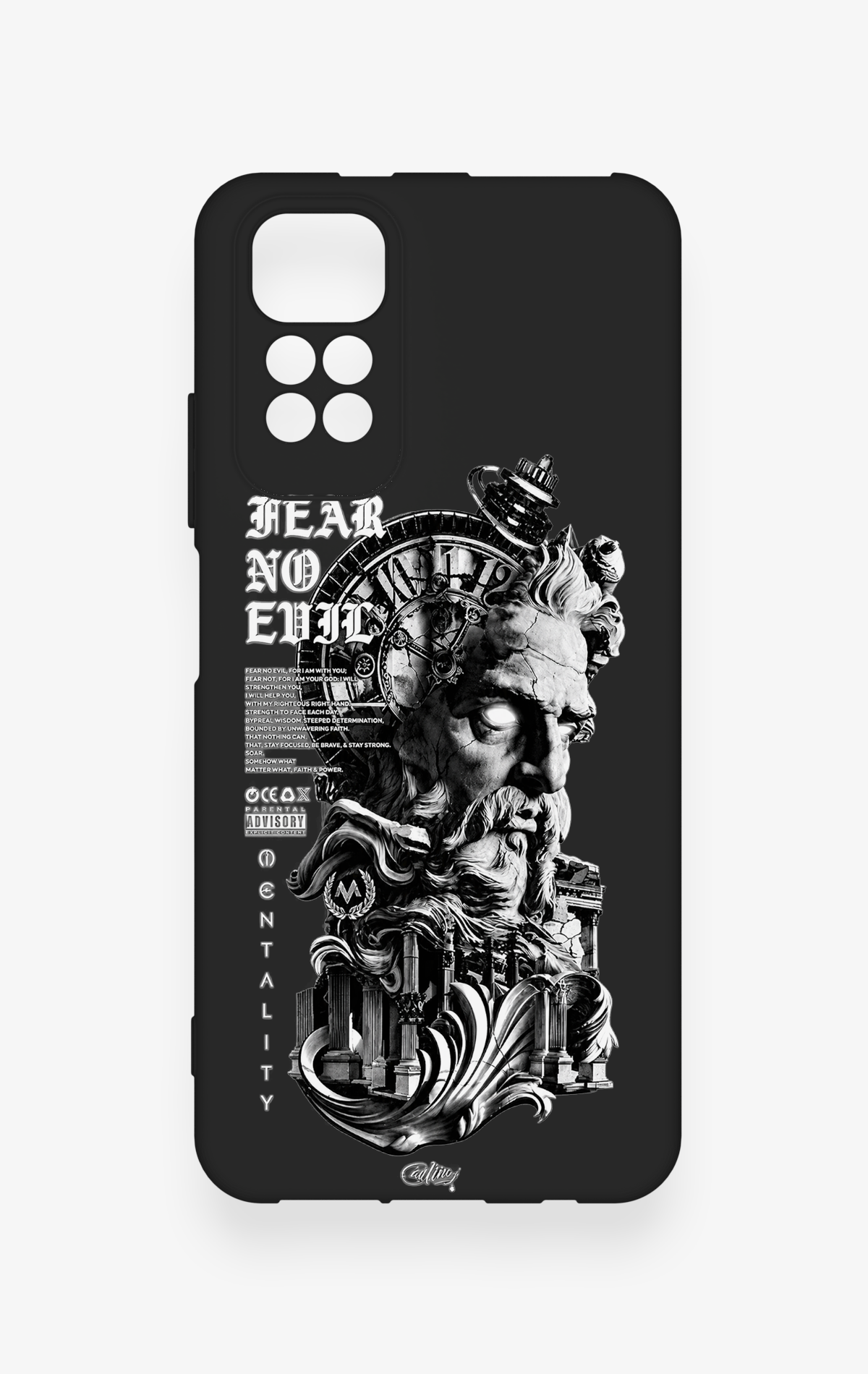 Redmi Note 11S Uyumlu Fear No Evil Desenli Silikon Kılıf