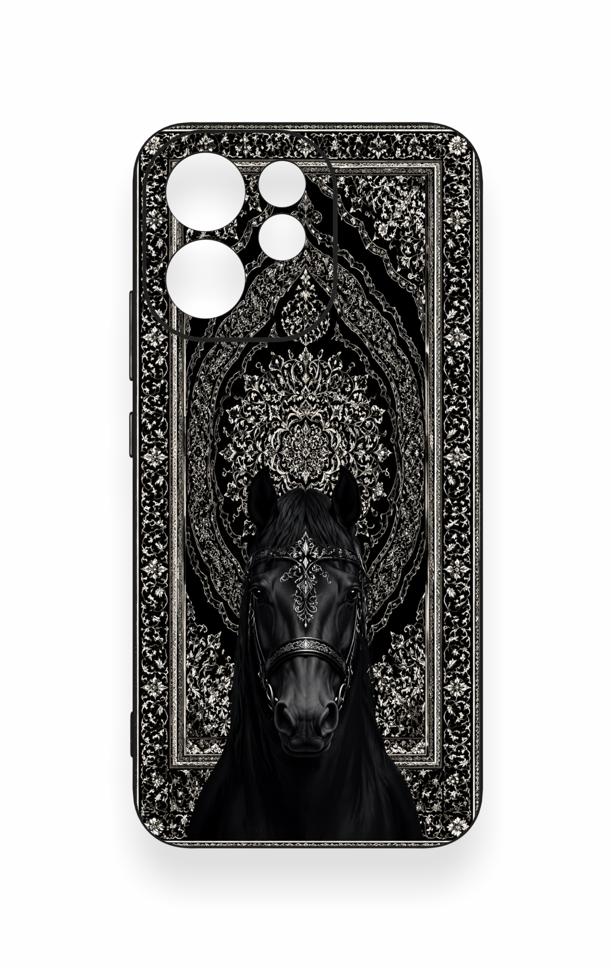 Oppo Reno 15F Uyumlu Etnik At Figürü Desenli Silikon Kılıf