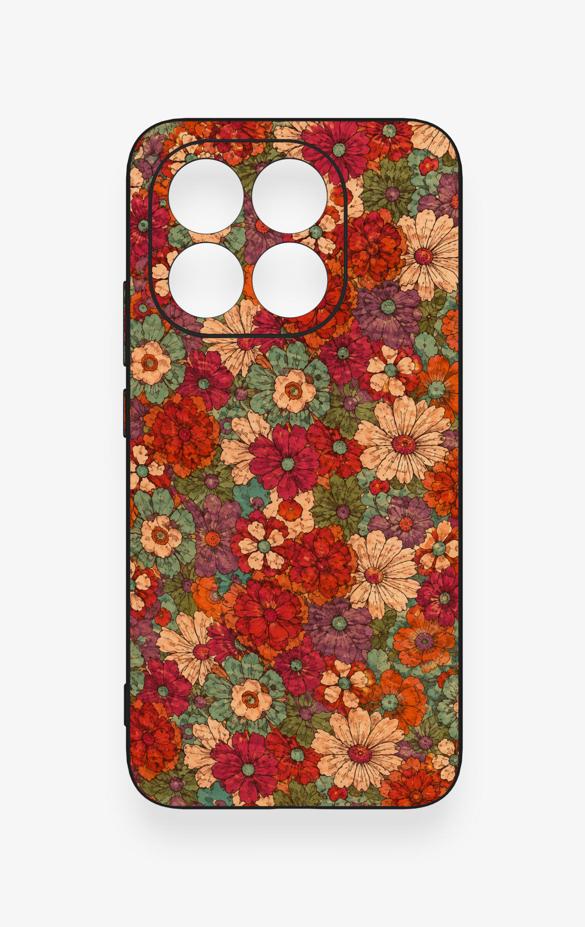 Mi 15T 5G Uyumlu Pastel Çiçek Bahçesi Desenli Silikon Kılıf