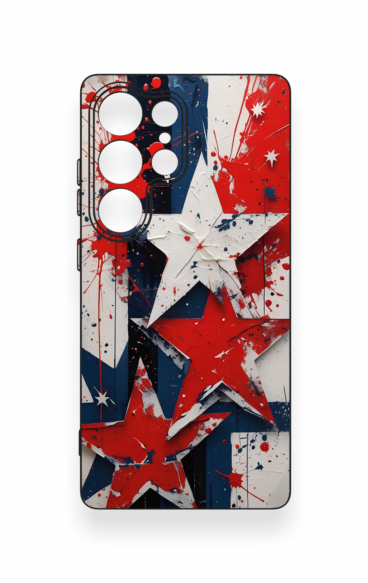 Samsung S25 Ultra Uyumlu Star Flag Desenli Silikon Kılıf