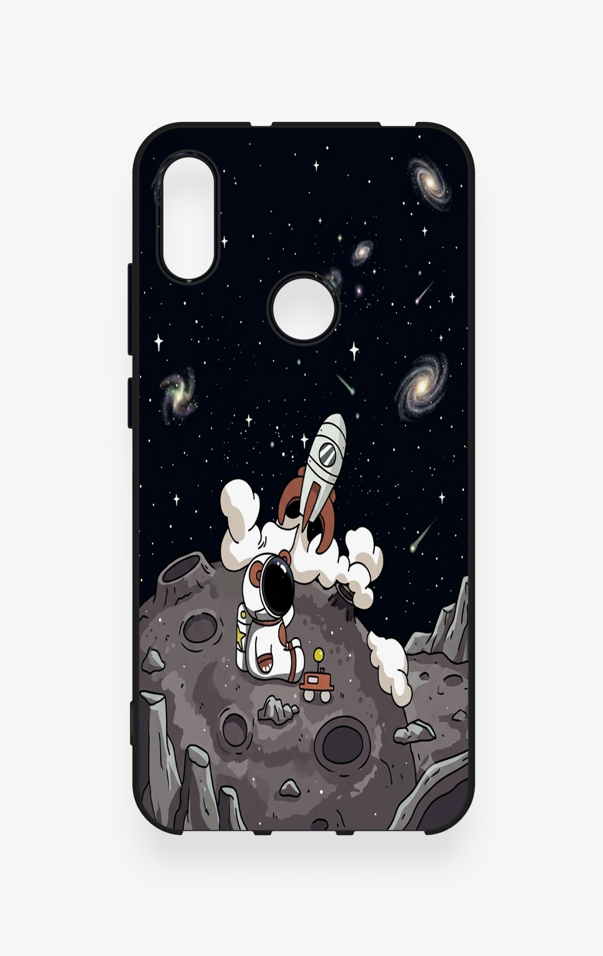 Huawei Y6 2019 Uyumlu Uzay Astronot Desenli Silikon Kılıf