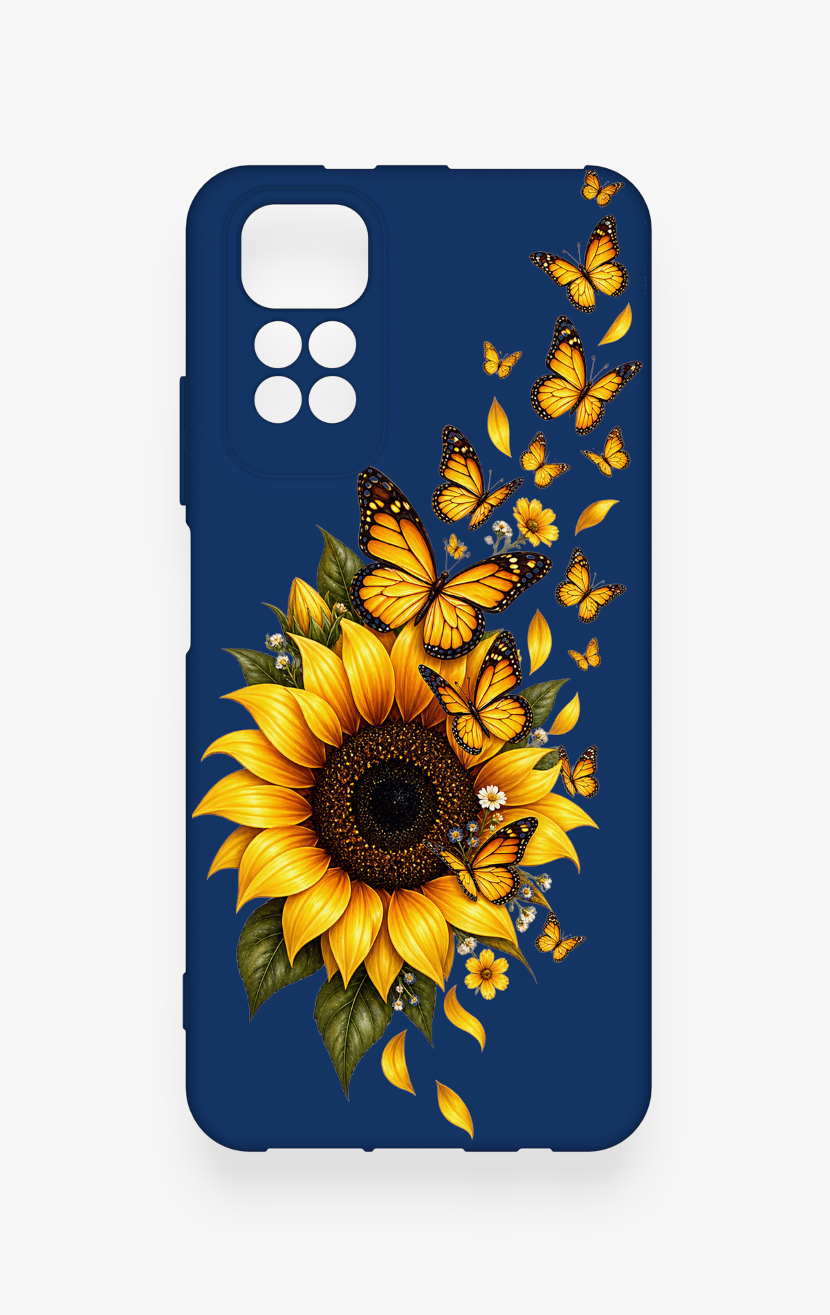 Redmi Note 11S Uyumlu Ayçiçeği Desenli Silikon Kılıf