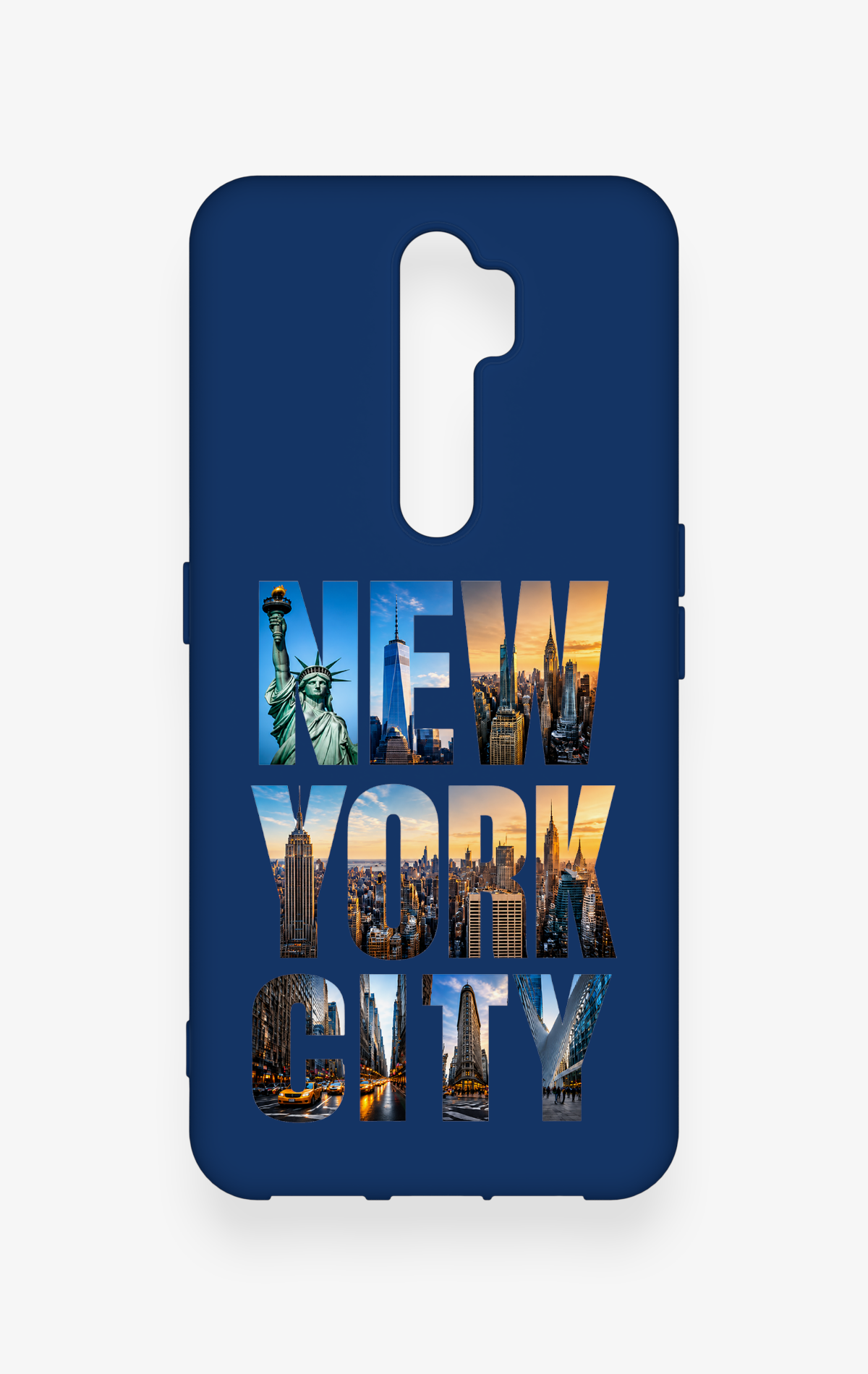 Oppo A5 2020 Uyumlu New York City Desenli Silikon Kılıf