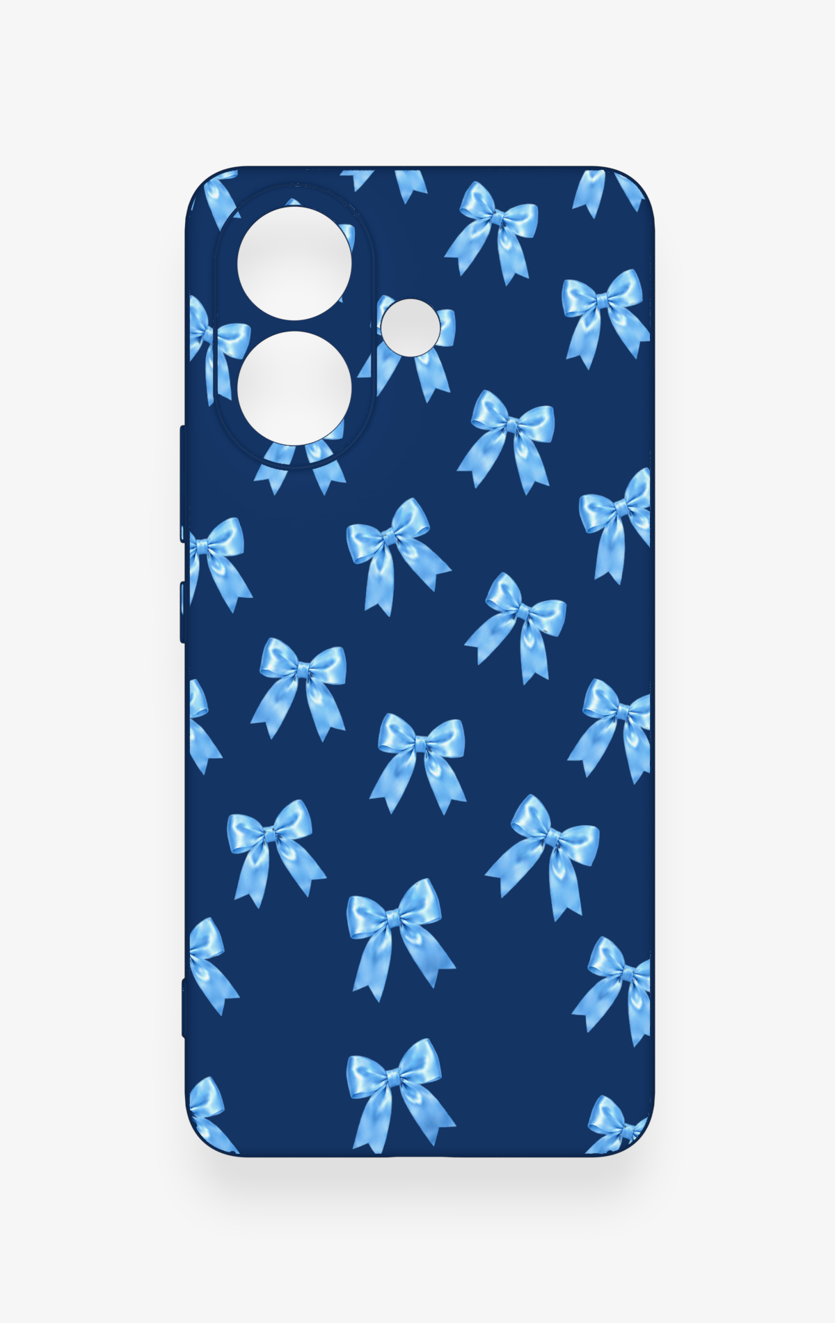 Vivo V60 Lite Uyumlu Mavi Fiyonk Kurdele Desenli Silikon Kılıf