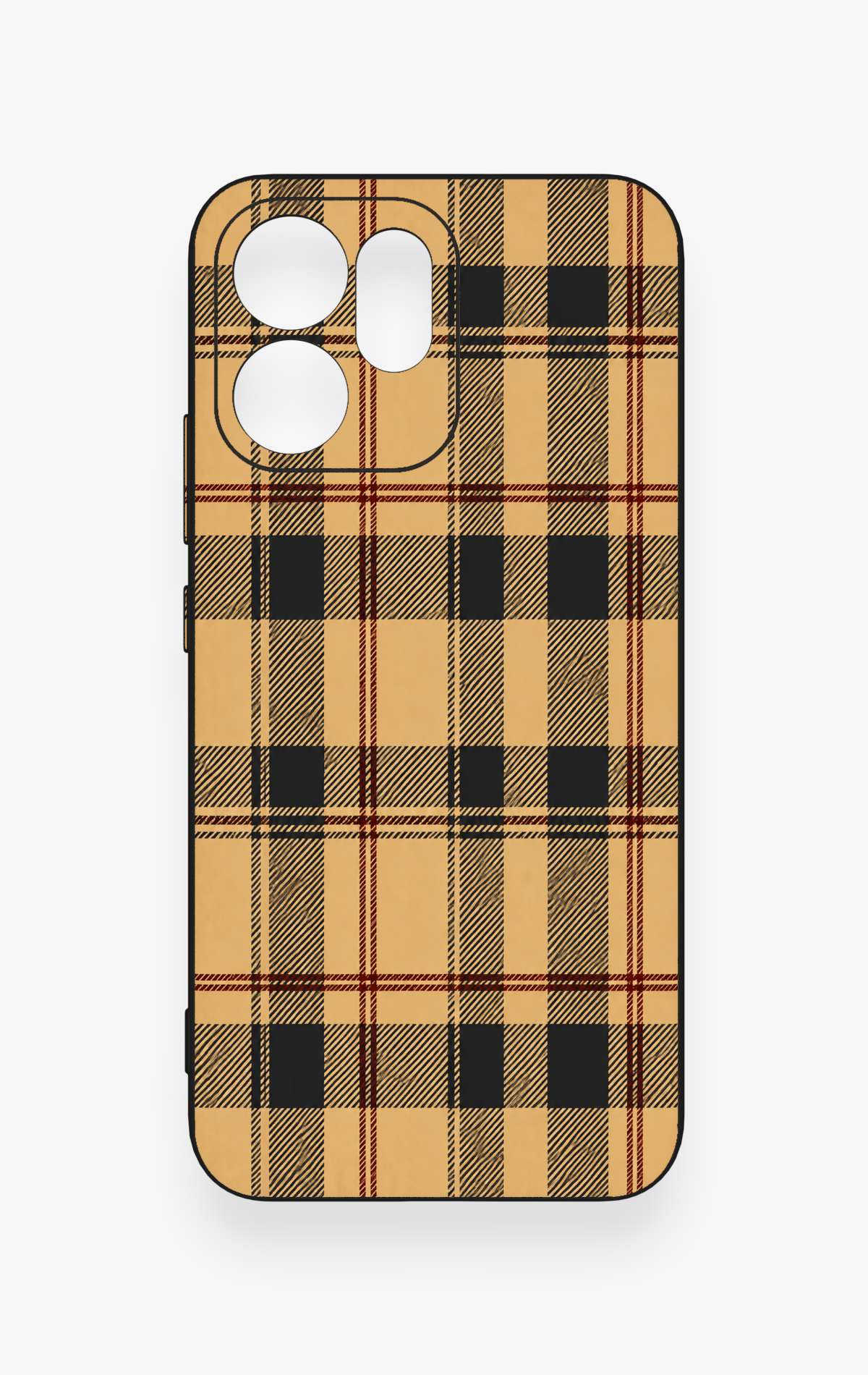 Oppo Reno 14F Uyumlu Burberry Ekose Desenli Silikon Kılıf