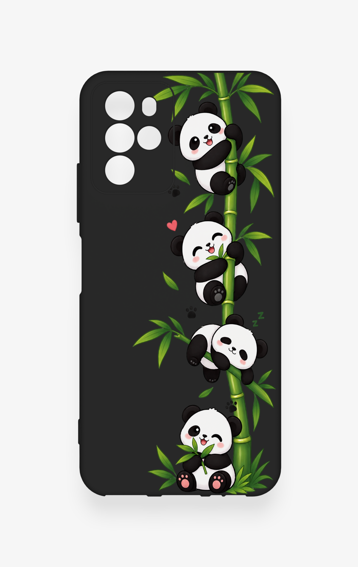 Omix x700 Uyumlu Sevimli Panda Bambu Desenli Silikon Kılıf
