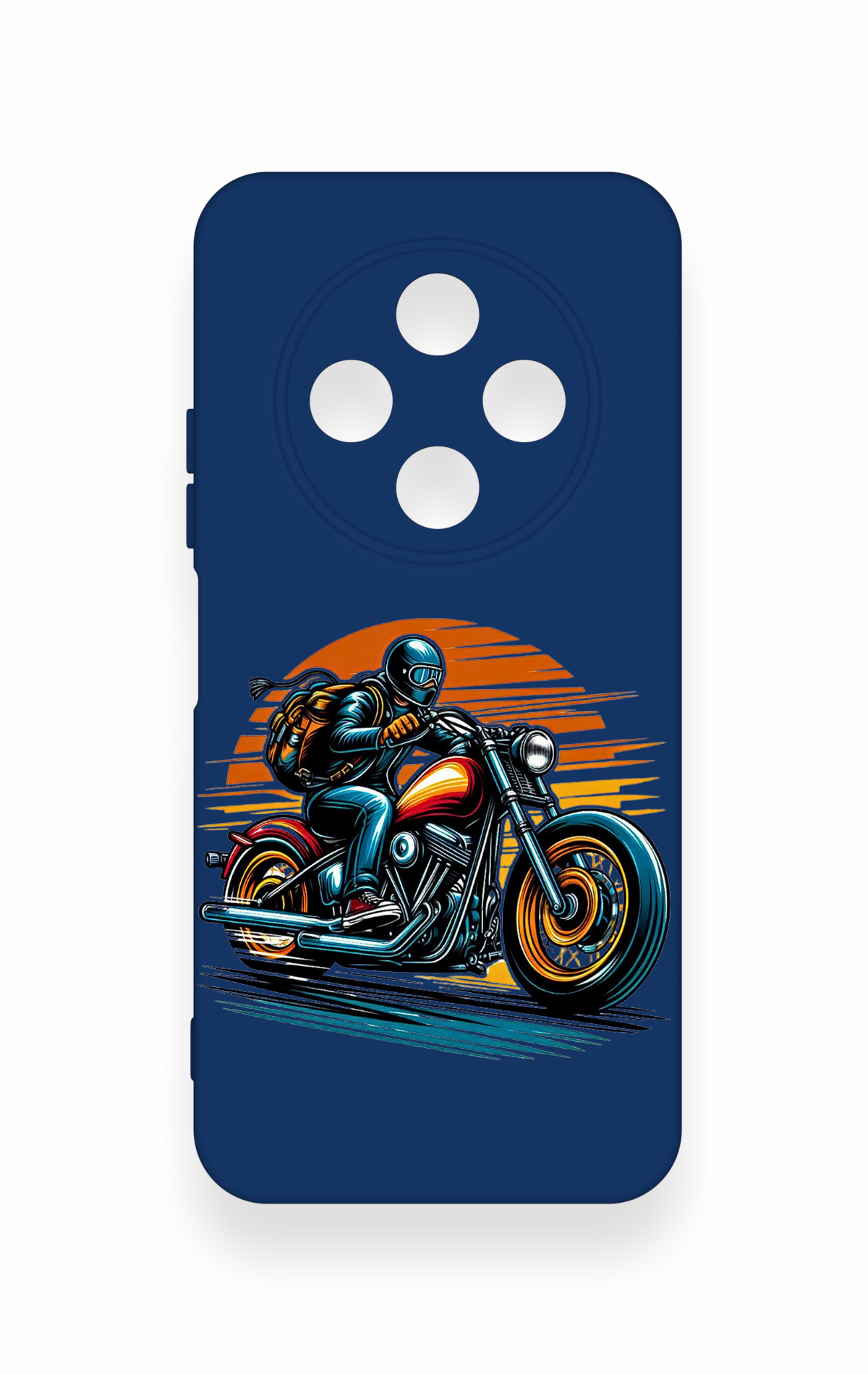Tecno Spark 30C Uyumlu Moto Rider Desenli Silikon Kılıf