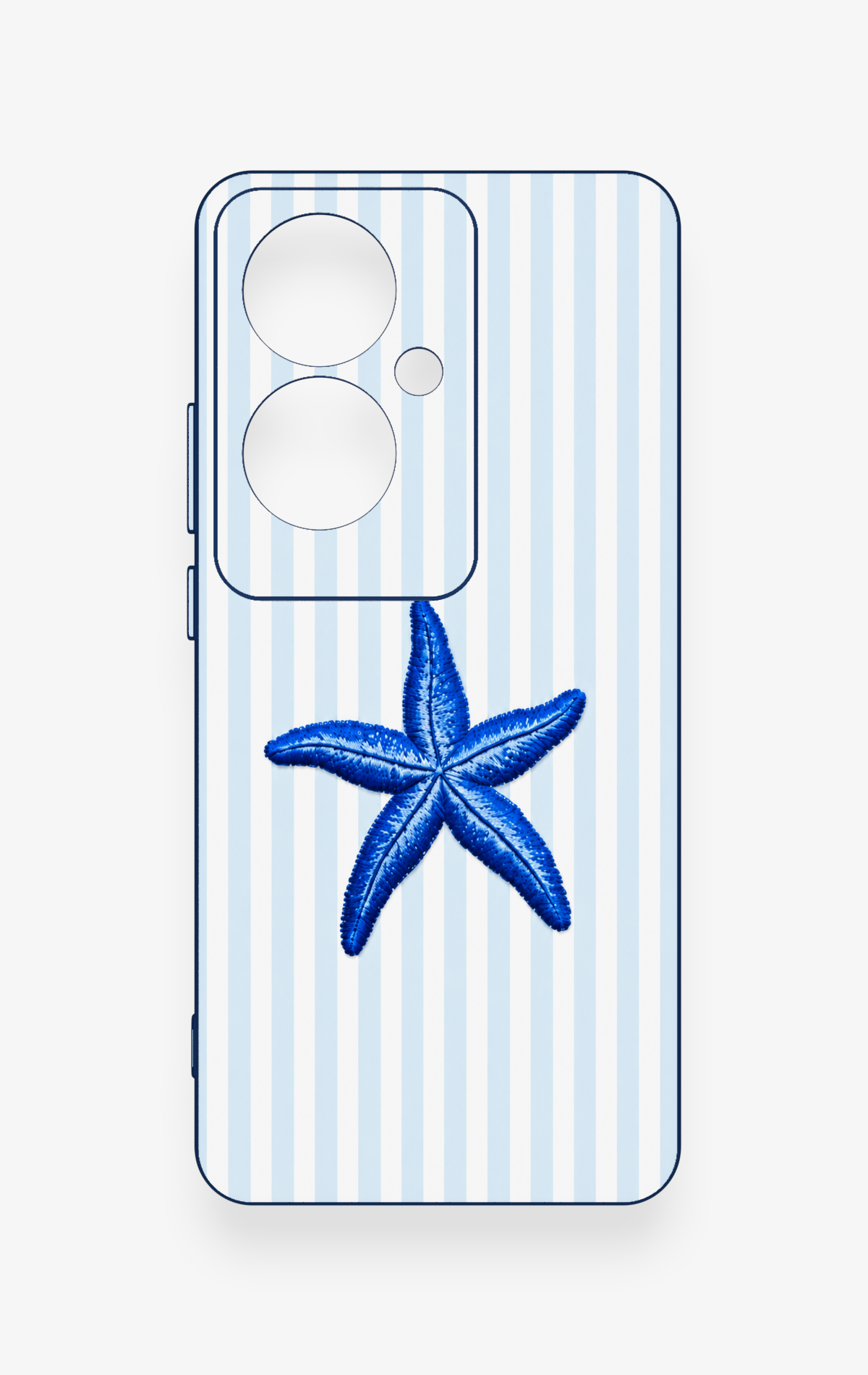 Oppo Reno 11F Uyumlu Mavi Deniz Yıldızı Desenli Silikon Kılıf