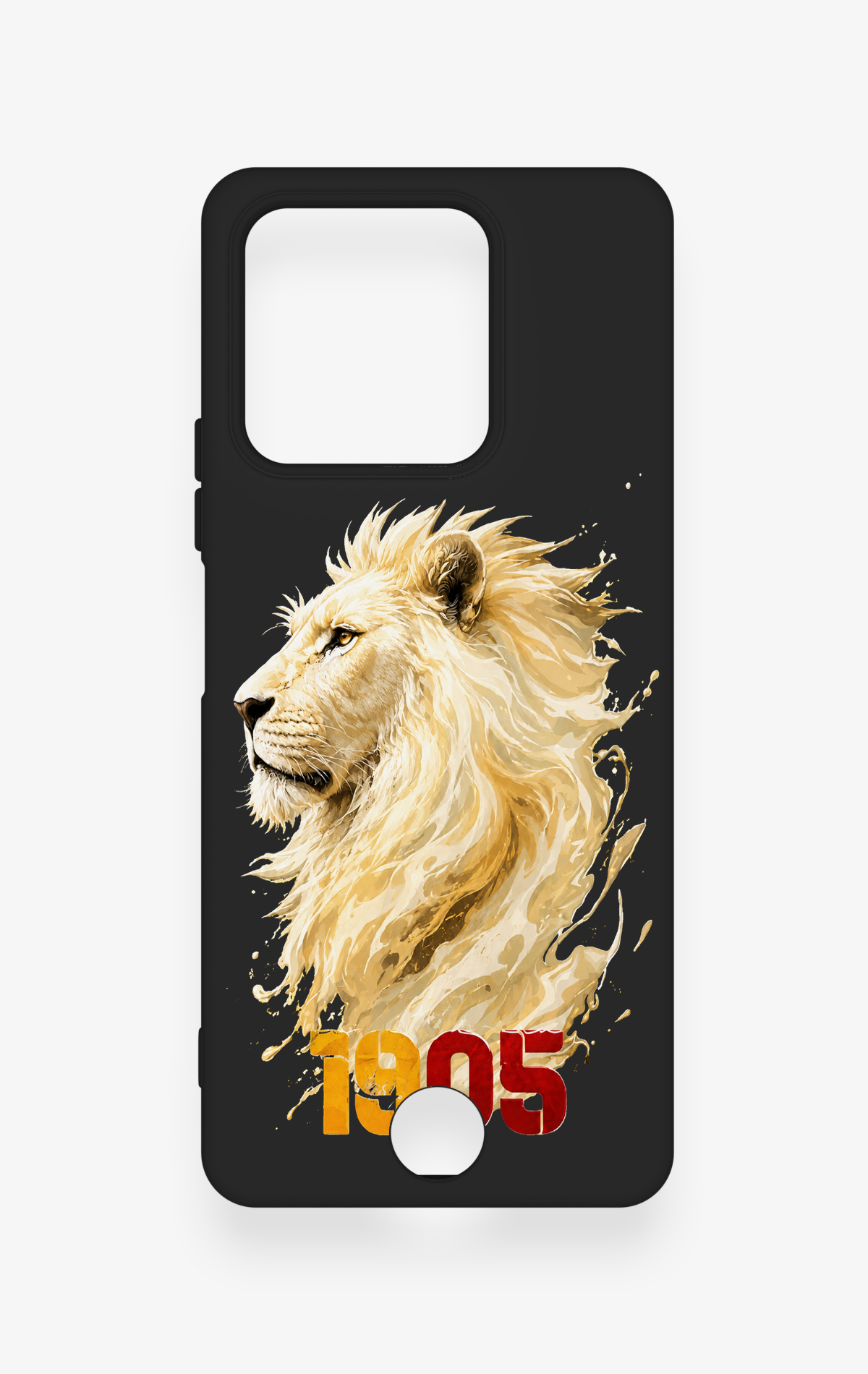 Reeder S71 Uyumlu Sarı Kırmızı 1905 Aslan Desenli Silikon Kılıf