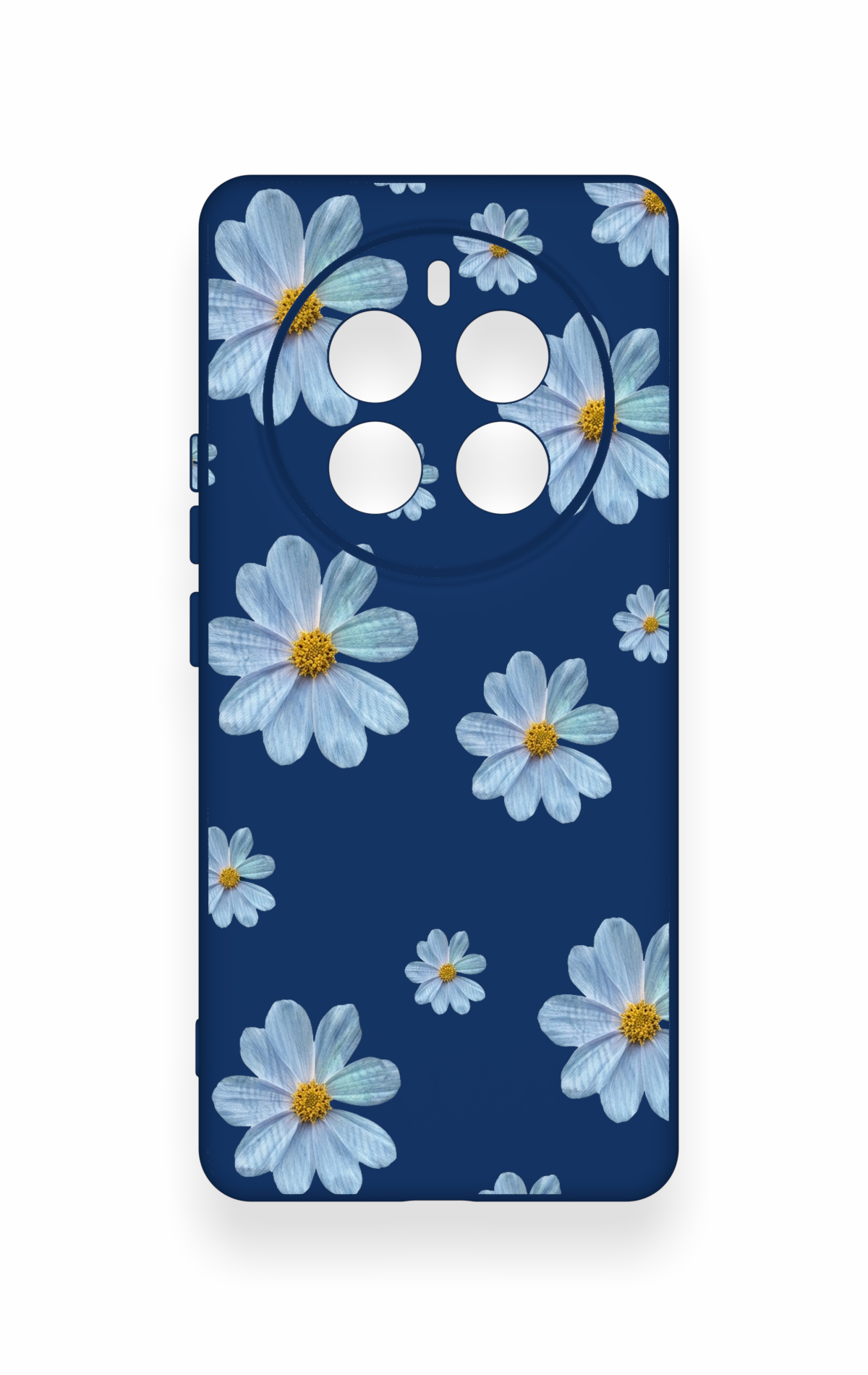 Realme 12 Pro Uyumlu Mavi Papatya Desenli Silikon Kılıf