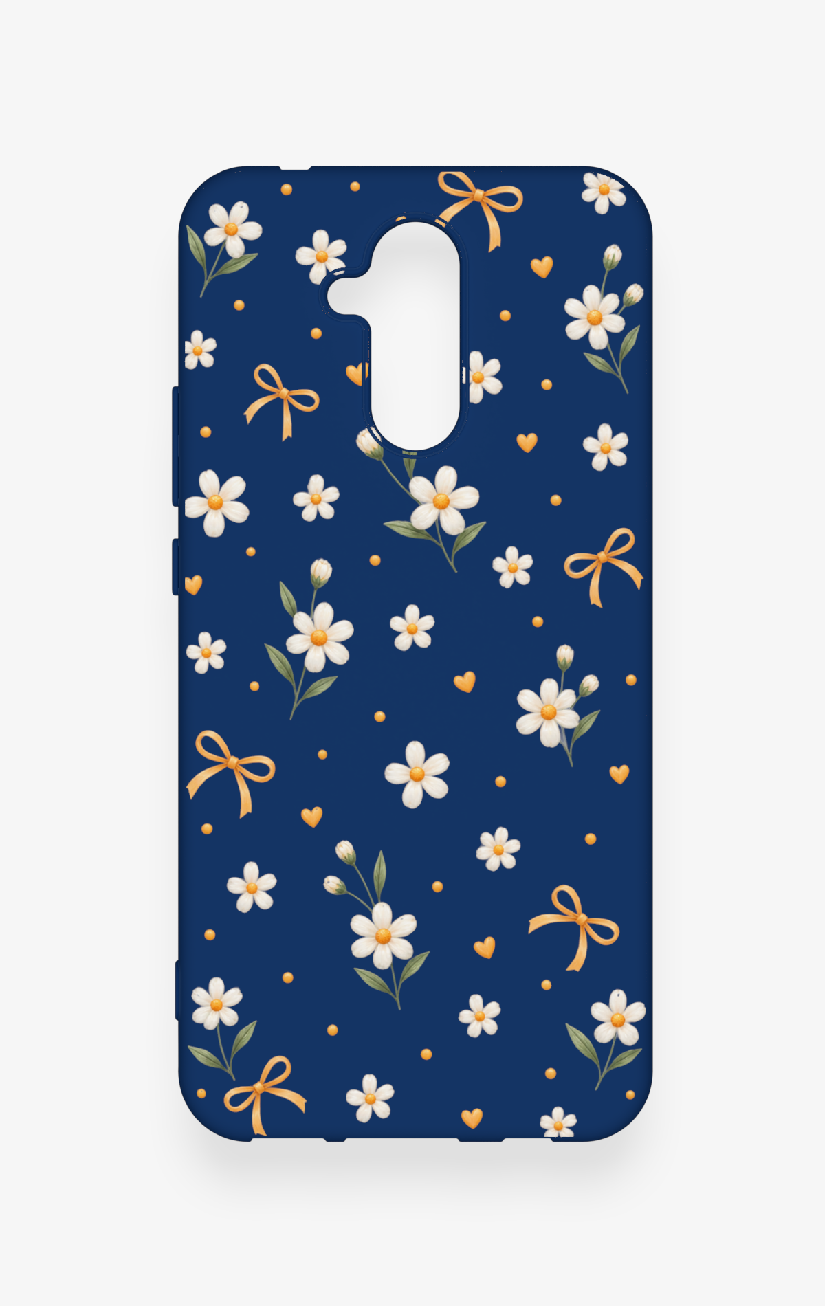 Huawei Mate 20 Lite Uyumlu Papatya Fiyonk Desenli Silikon Kılıf