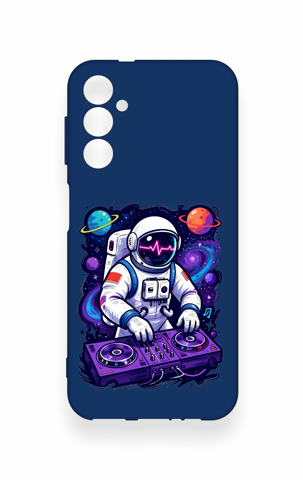 Samsung A14 Uyumlu Astronot DJ Desenli Silikon Kılıf