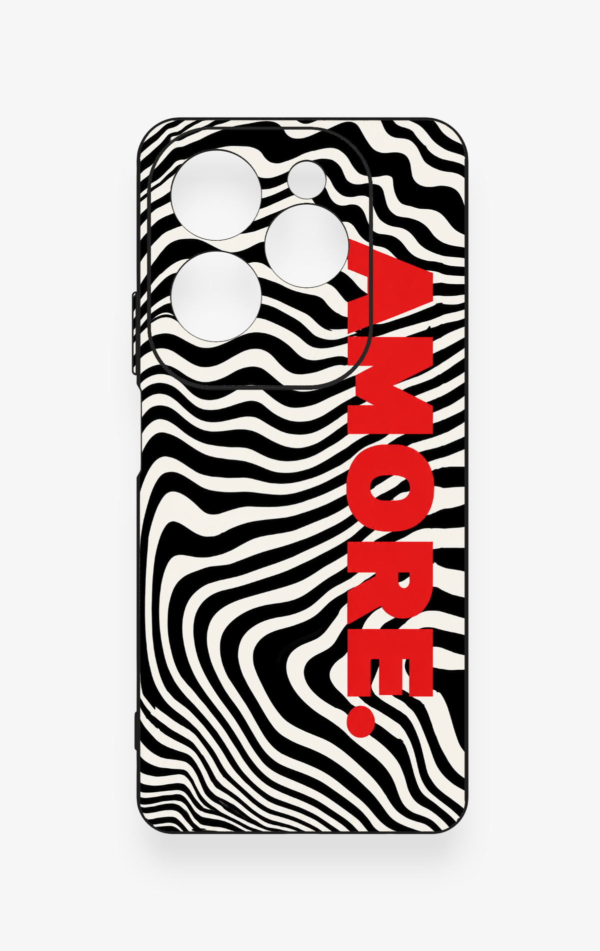İnfinix Hot 40 Pro Uyumlu Zebra Amore Desenli Silikon Kılıf