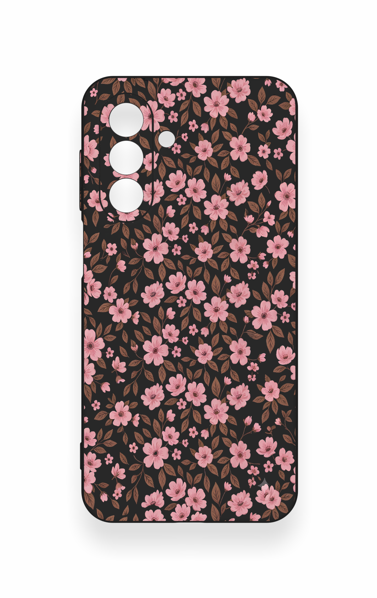 Samsung A17 Uyumlu Mini Pembe Çiçek Desenli Silikon Kılıf