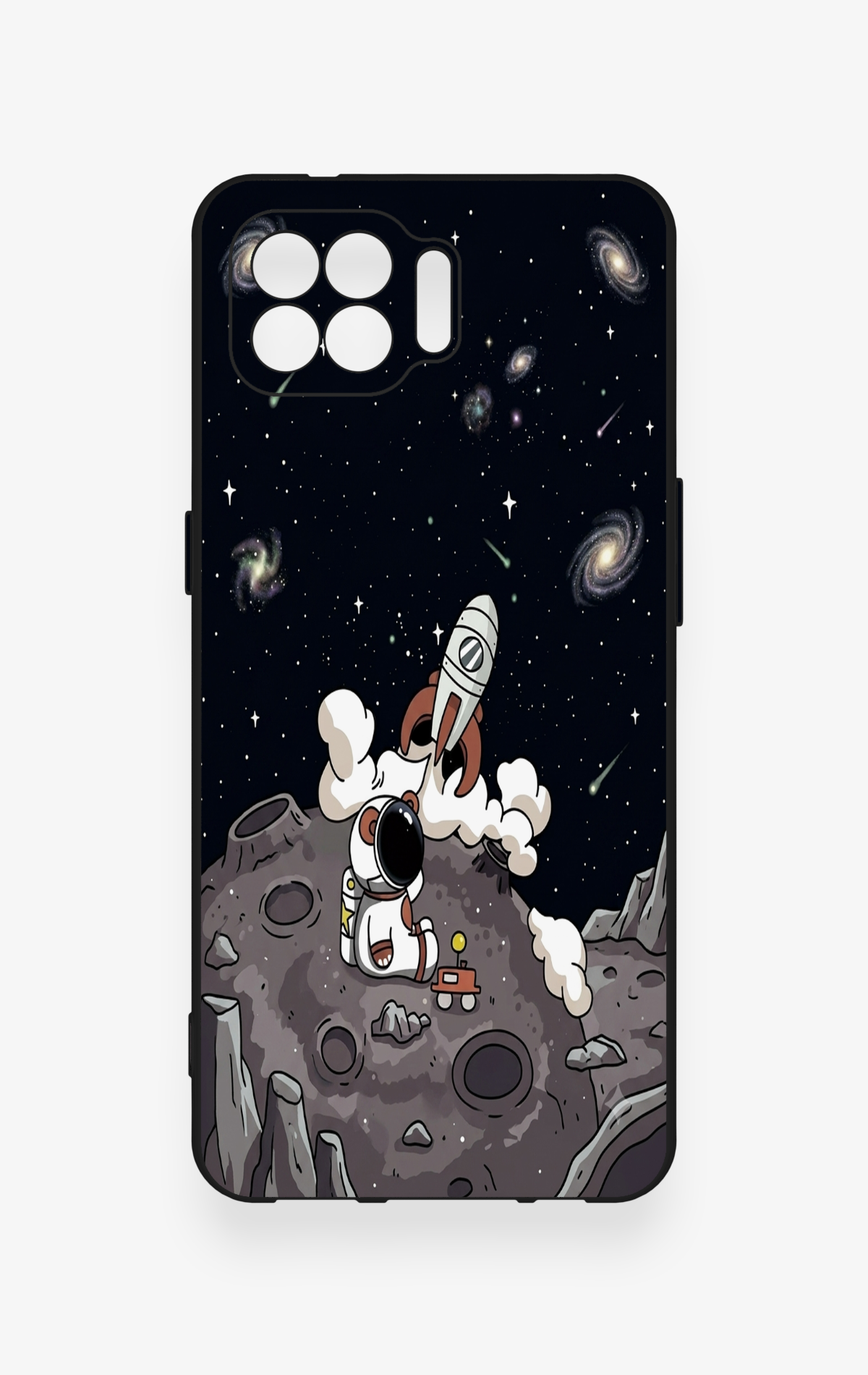 Oppo Reno 4 Lite Uyumlu Uzay Astronot Desenli Silikon Kılıf